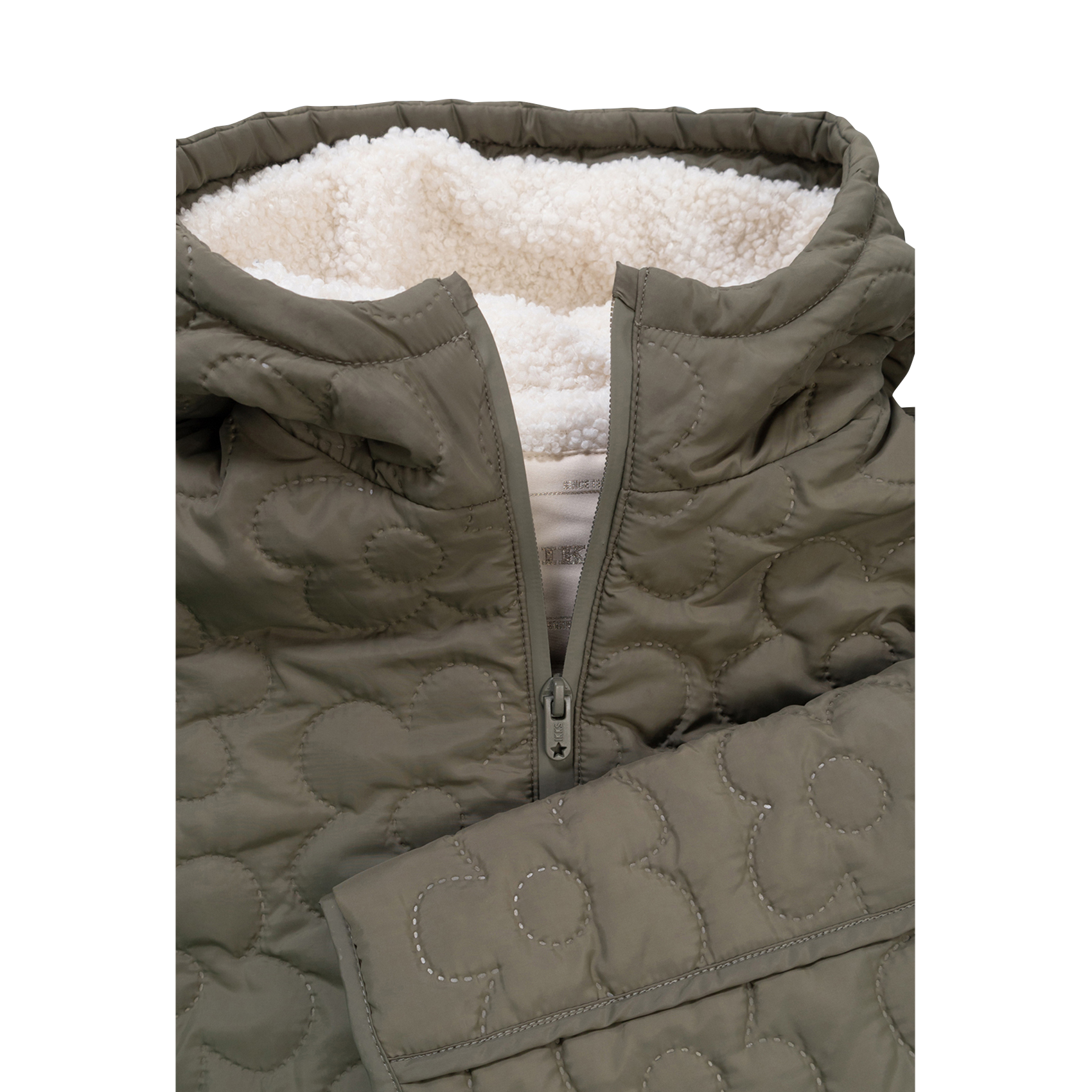 Doudoune matelassage fleurs fourrée IKKS JUNIOR Kaki