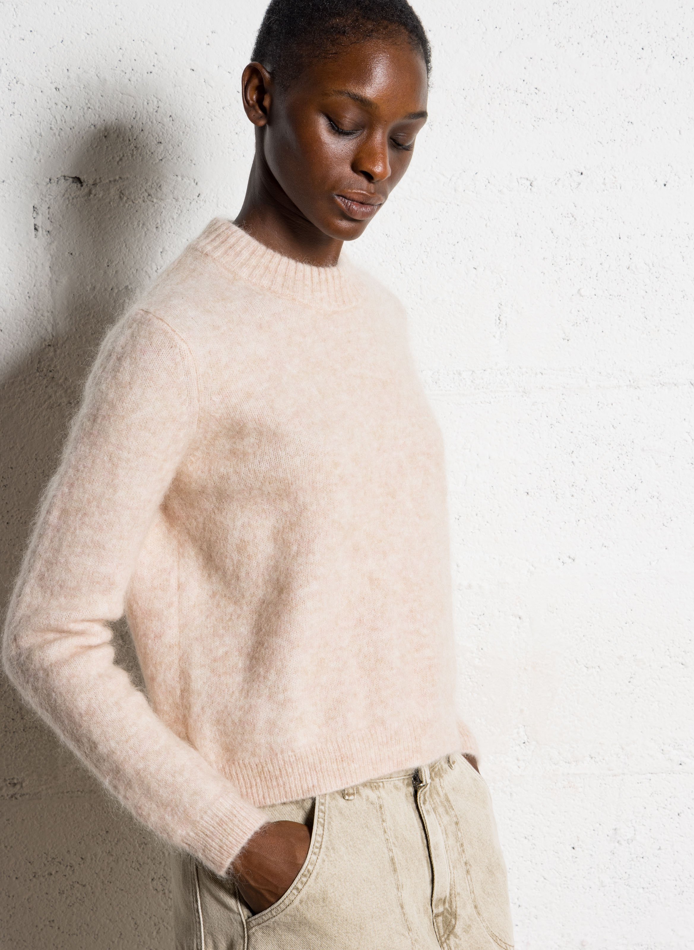 Oversized trui | wolblend BELLEROSE Beige