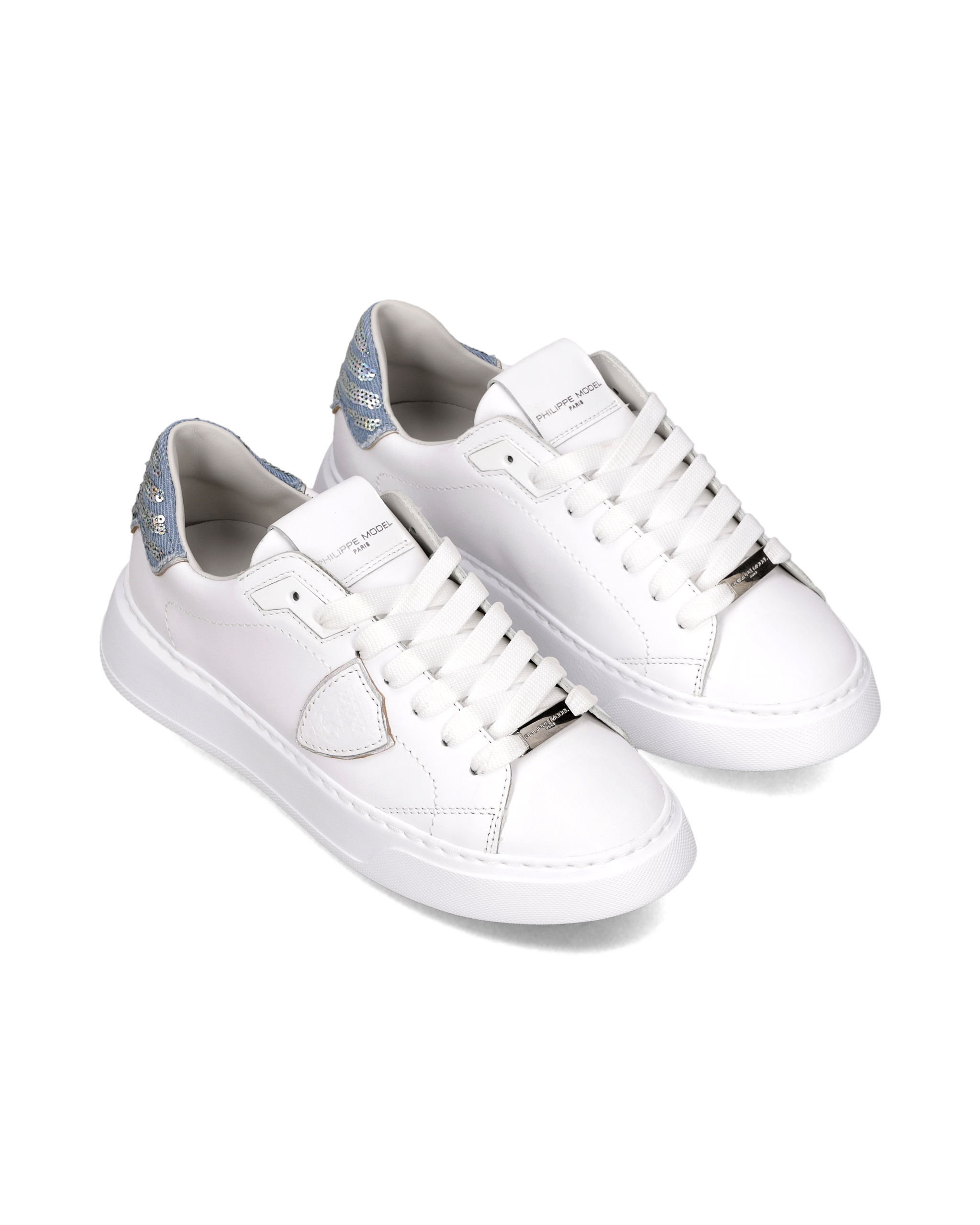 Tennis Temple Sneakers. PHILIPPE MODEL Blue