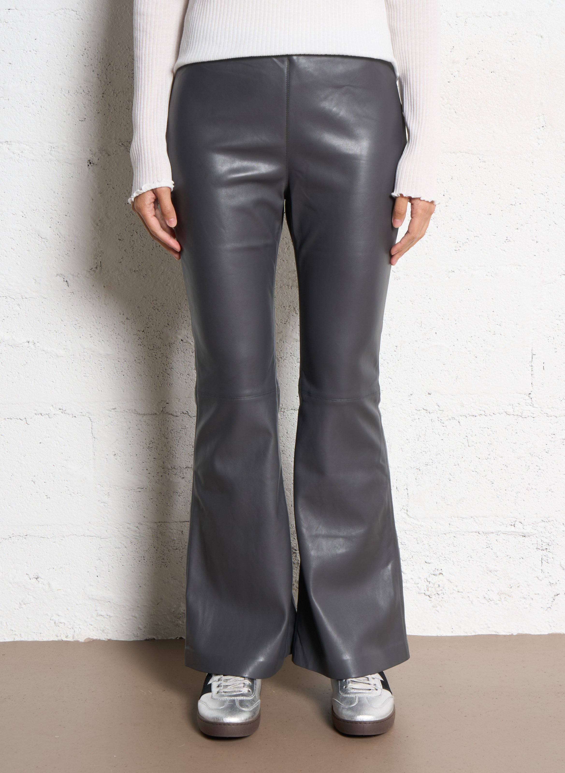 Faux leather flare pants BERENICE