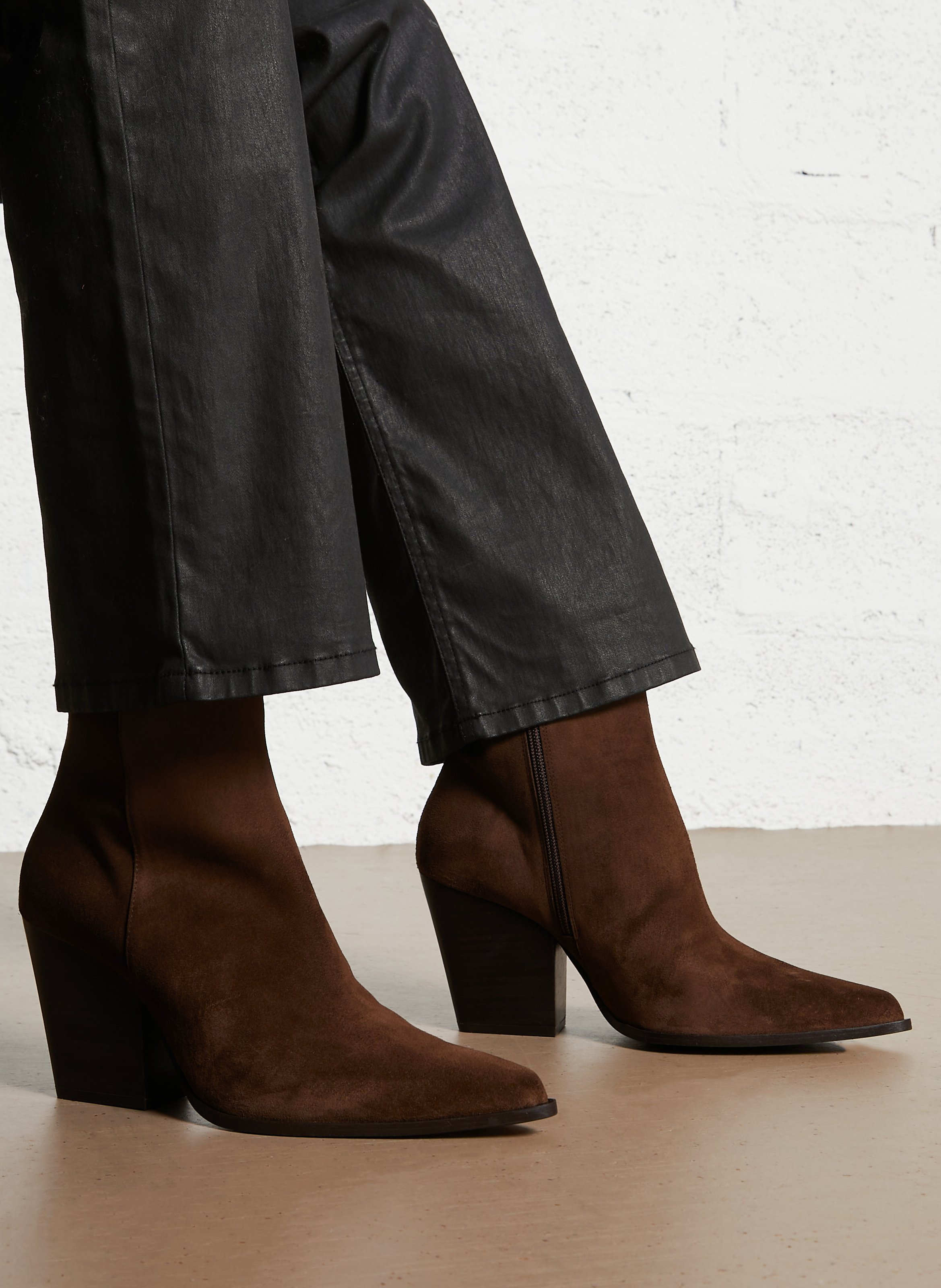 Bianca leather ankle boots TORAL Brown