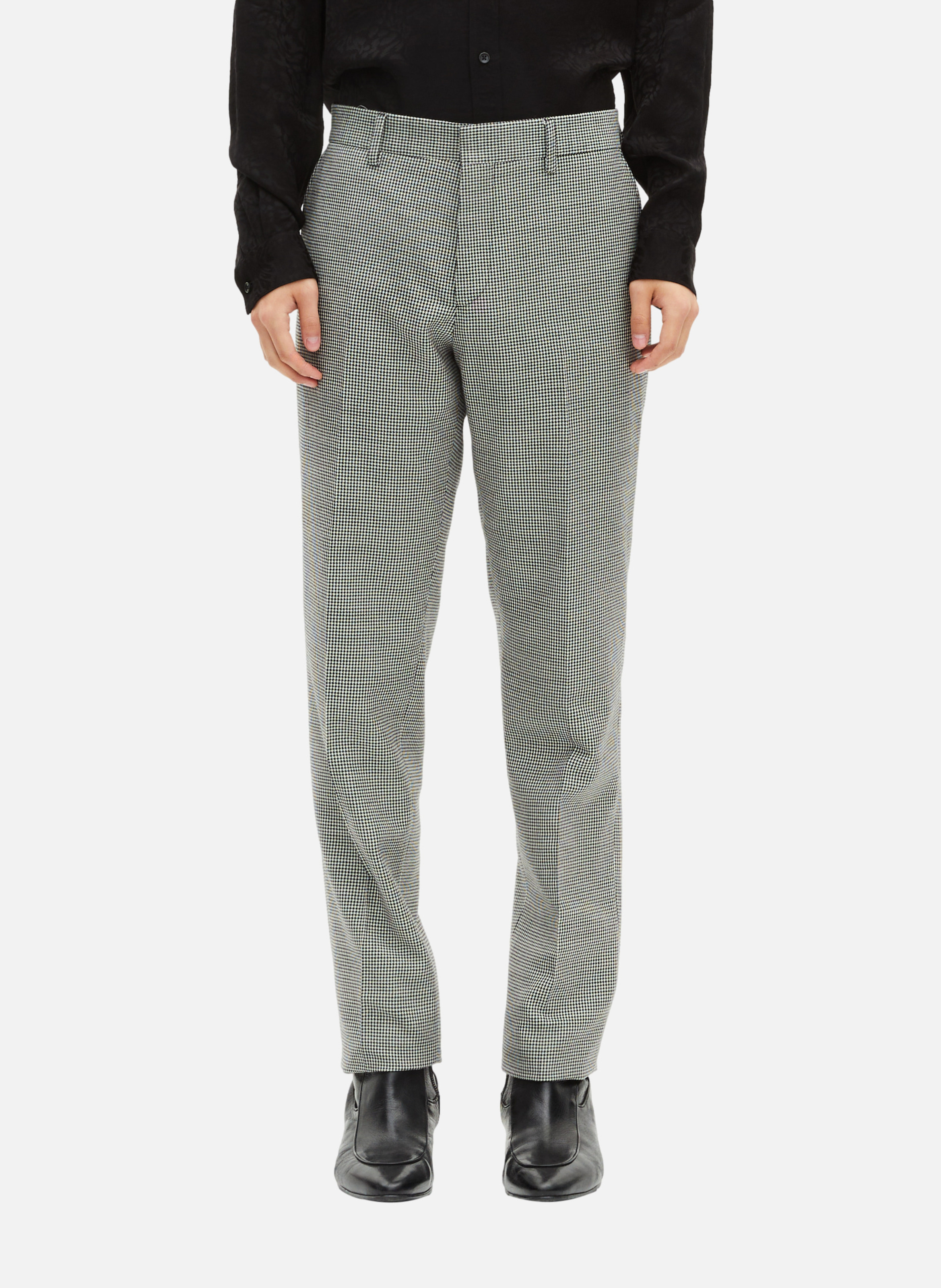 Slim fit houndstooth suit pants THE KOOPLES Black