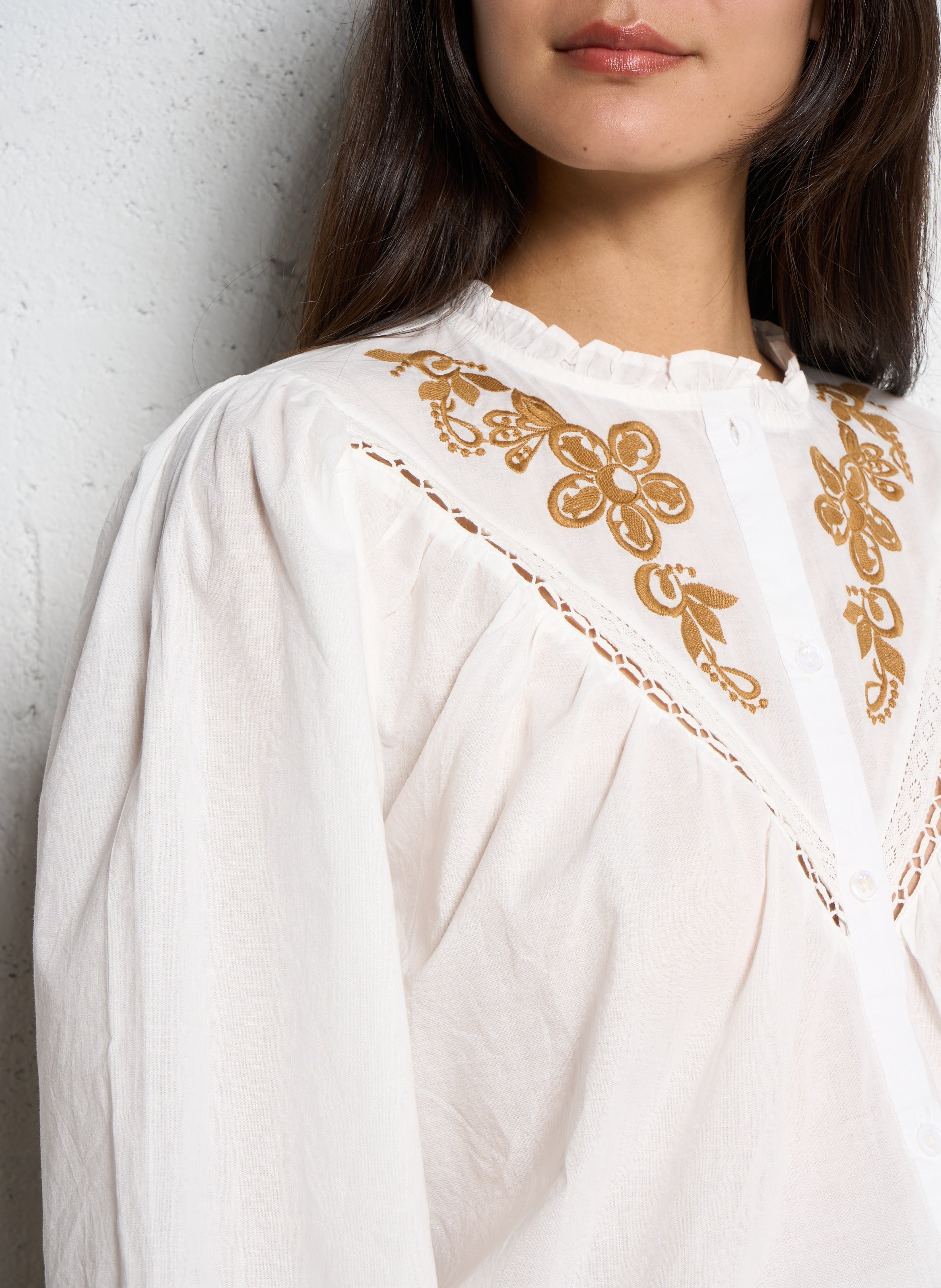 Oversize-Bluse aus Baumwolle LA PETITE ETOILE Beige