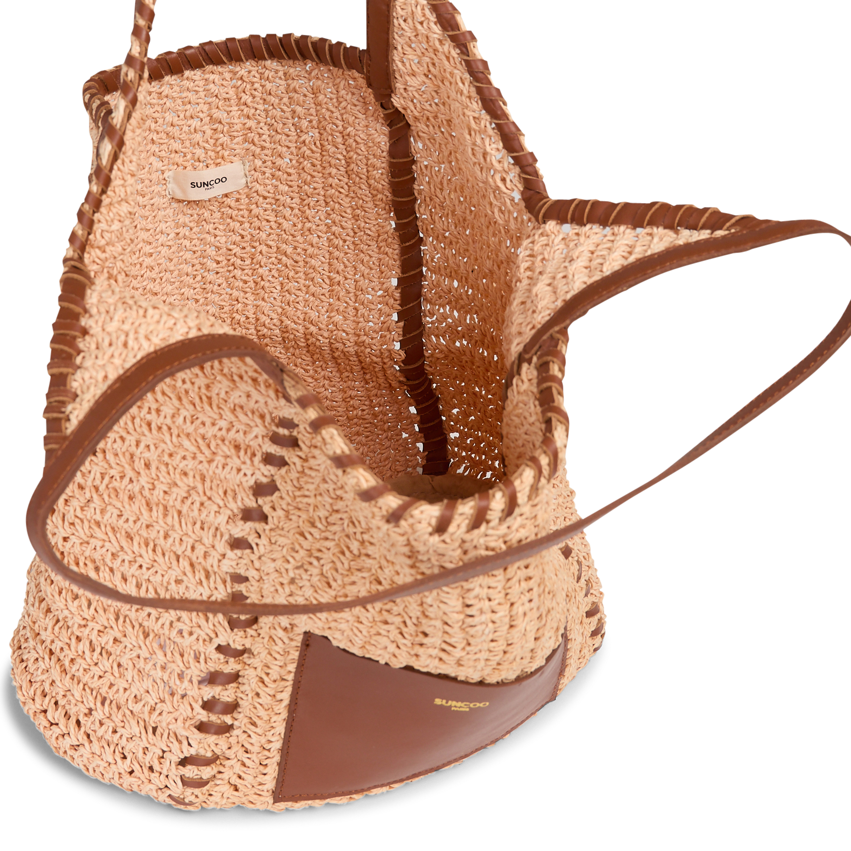 Sac cabas en raphia Beige
