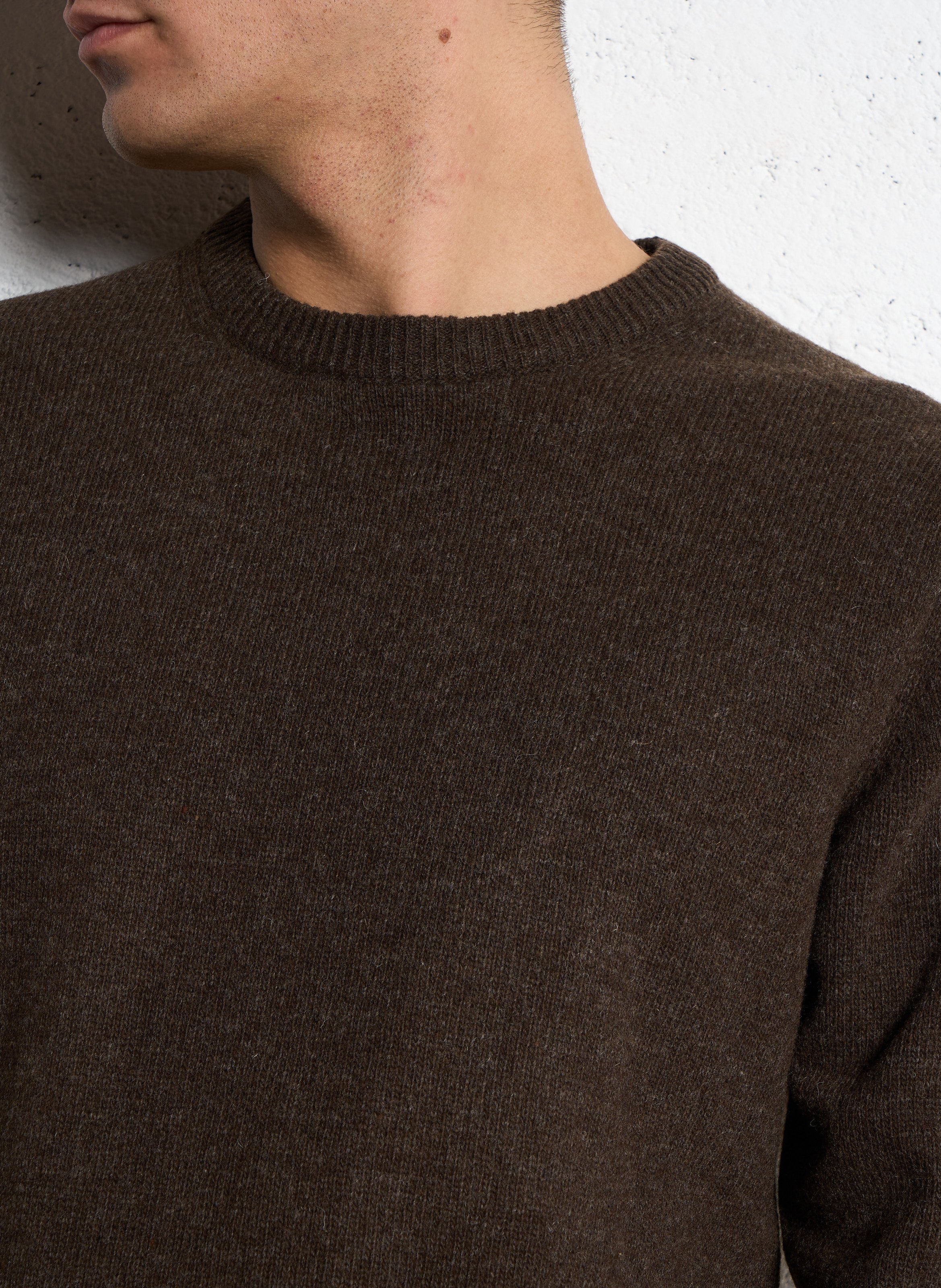 Alpaca wool sweater CASUAL FRIDAY Brown