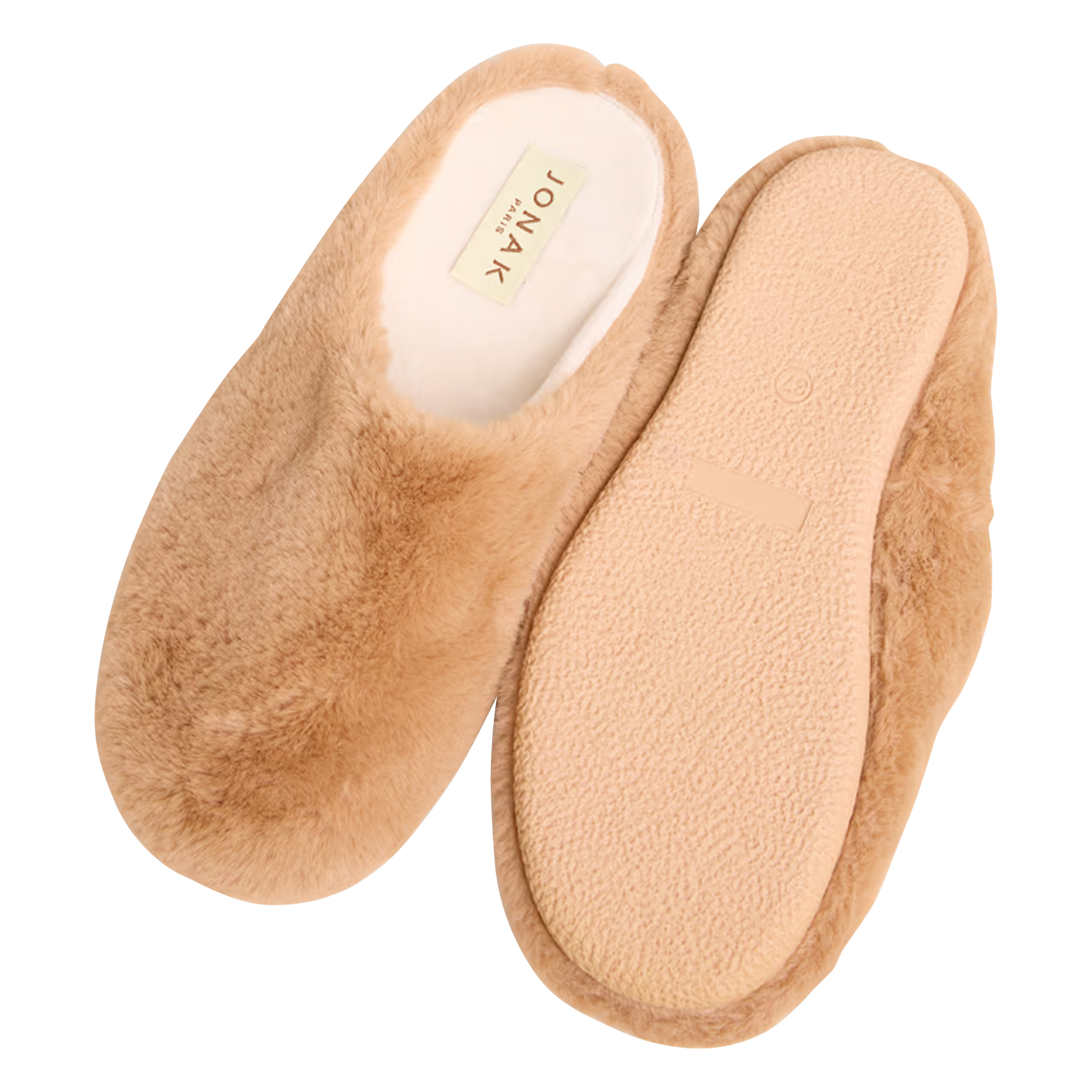 Sloffen van imitatiebont JONAK Bruin