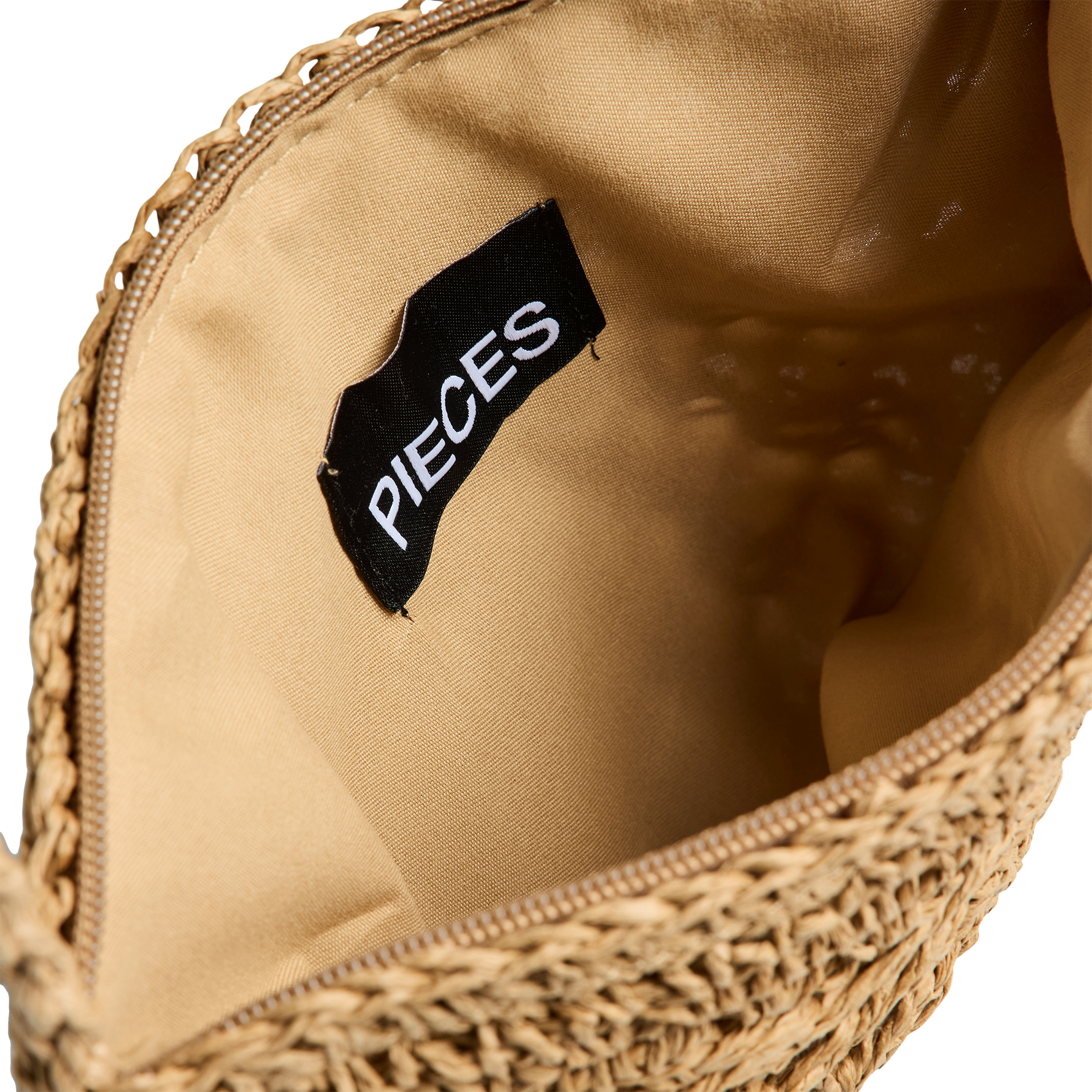 Rieten schoudertas PIECES Groen