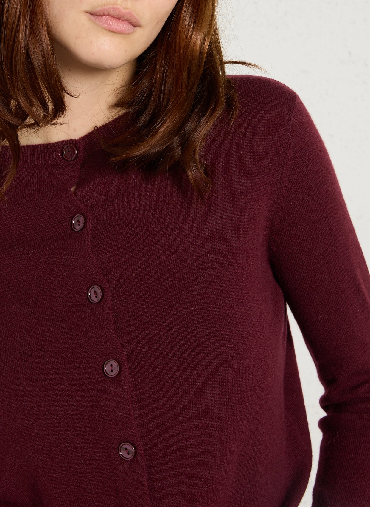 Cardigan uni en laine et cachemire MAX MARA WEEK END Rouge