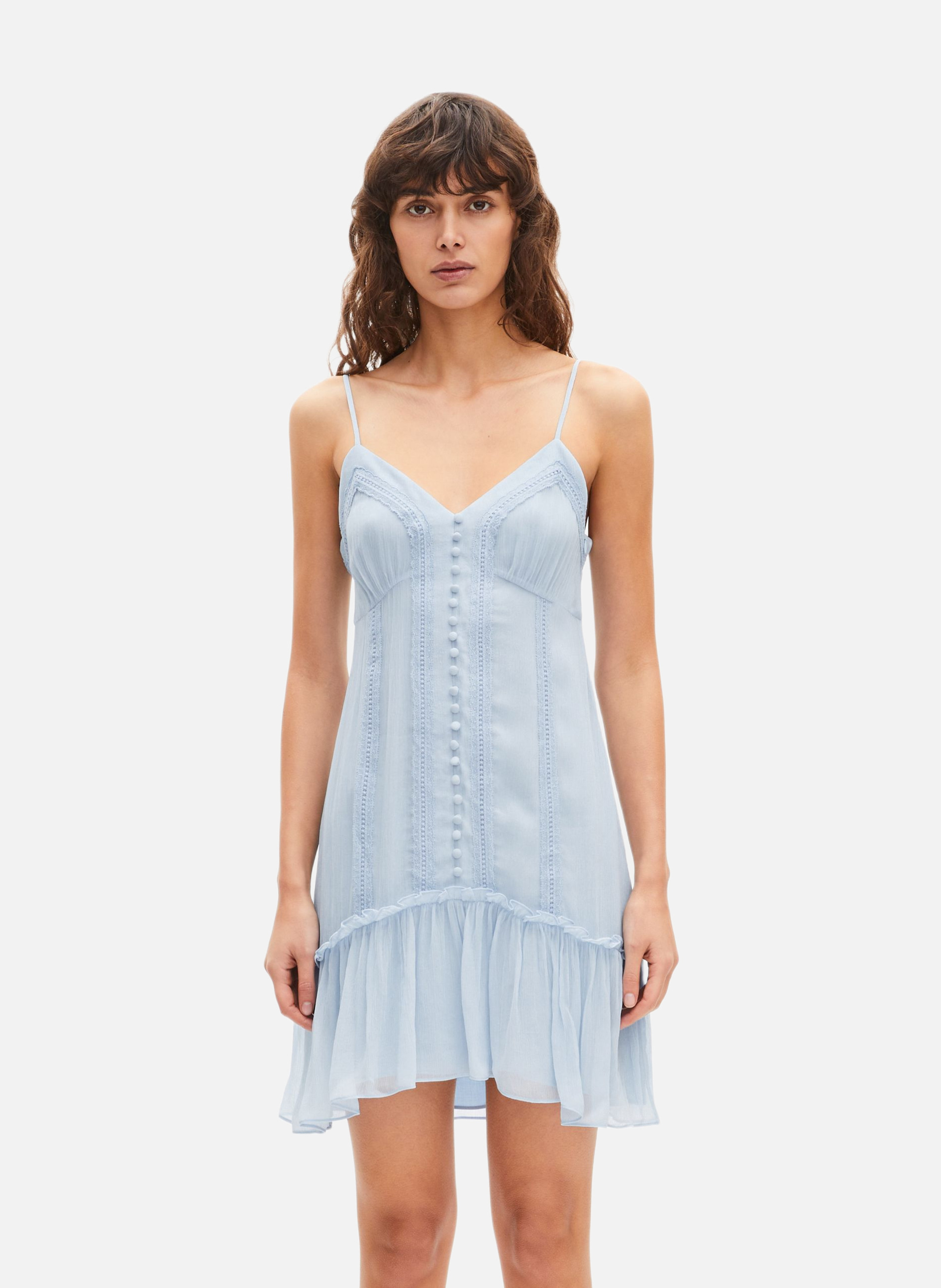 Short dress with lace details THE KOOPLES Blue
