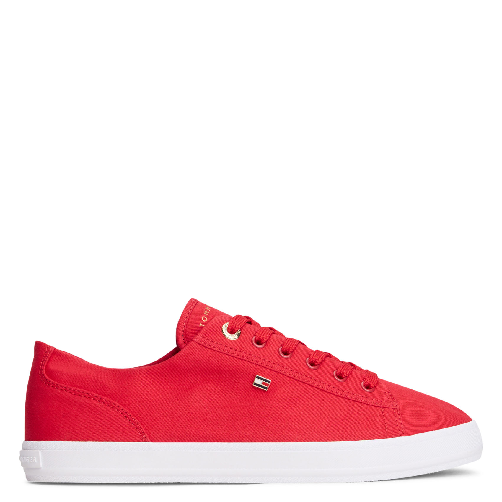 Plain low-top lace-up sneakers TOMMY HILFIGER Red