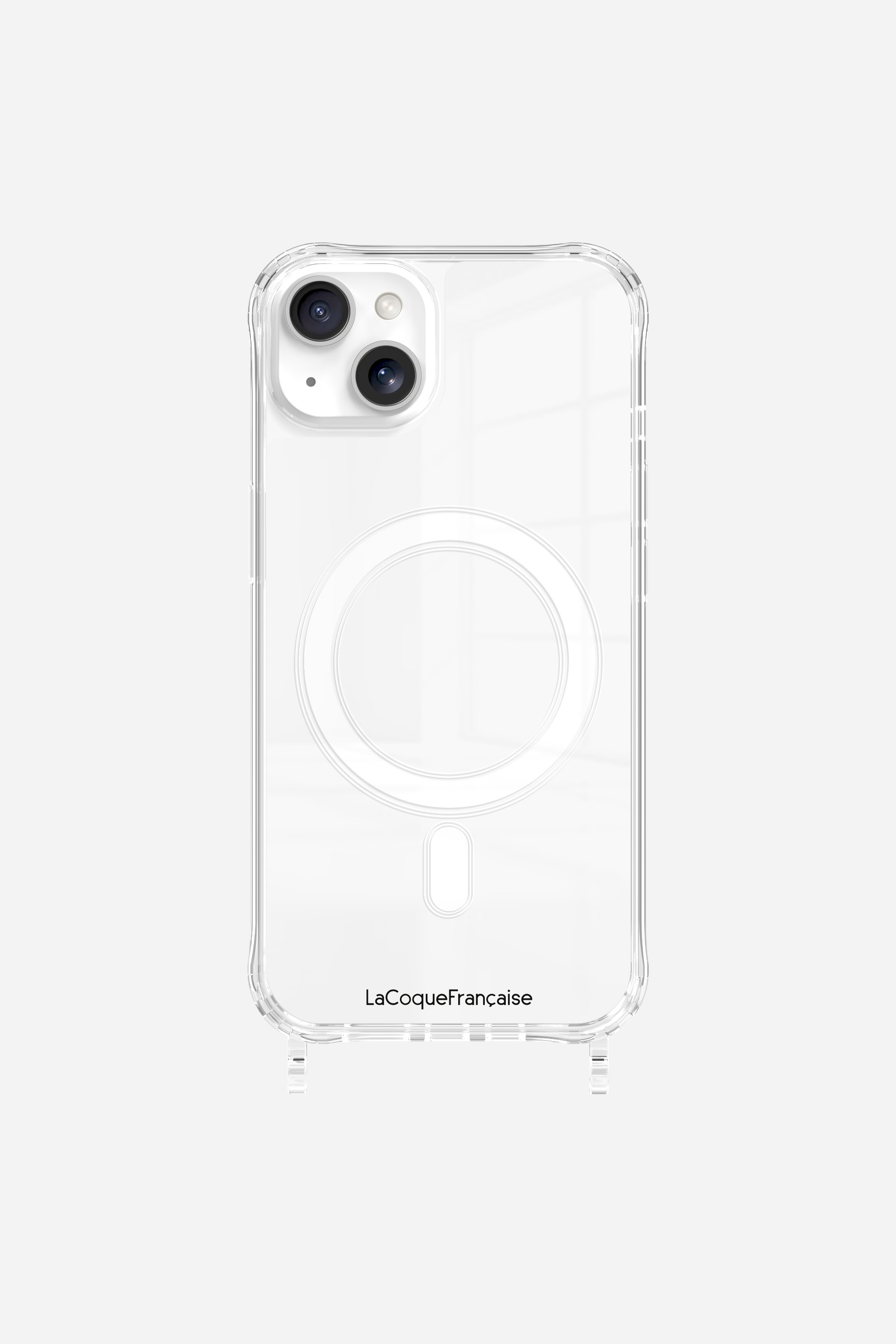 Coque de téléphone magsafe avec anneaux pour iphone 14 plus LA COQUE FRANCAISE Argent