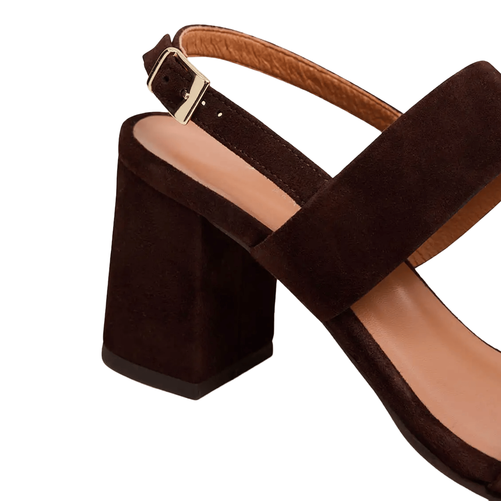 Sandales à talon haut en cuir velours JONAK Brown