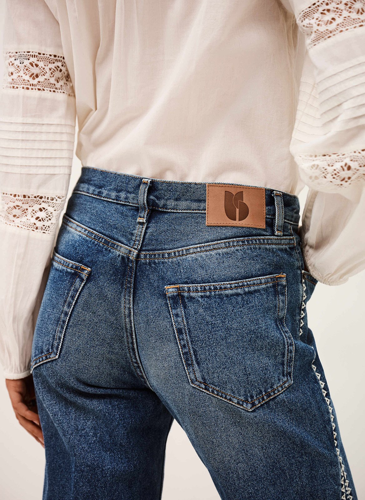 Boot-cut cotton jeans BA&SH Raw denim