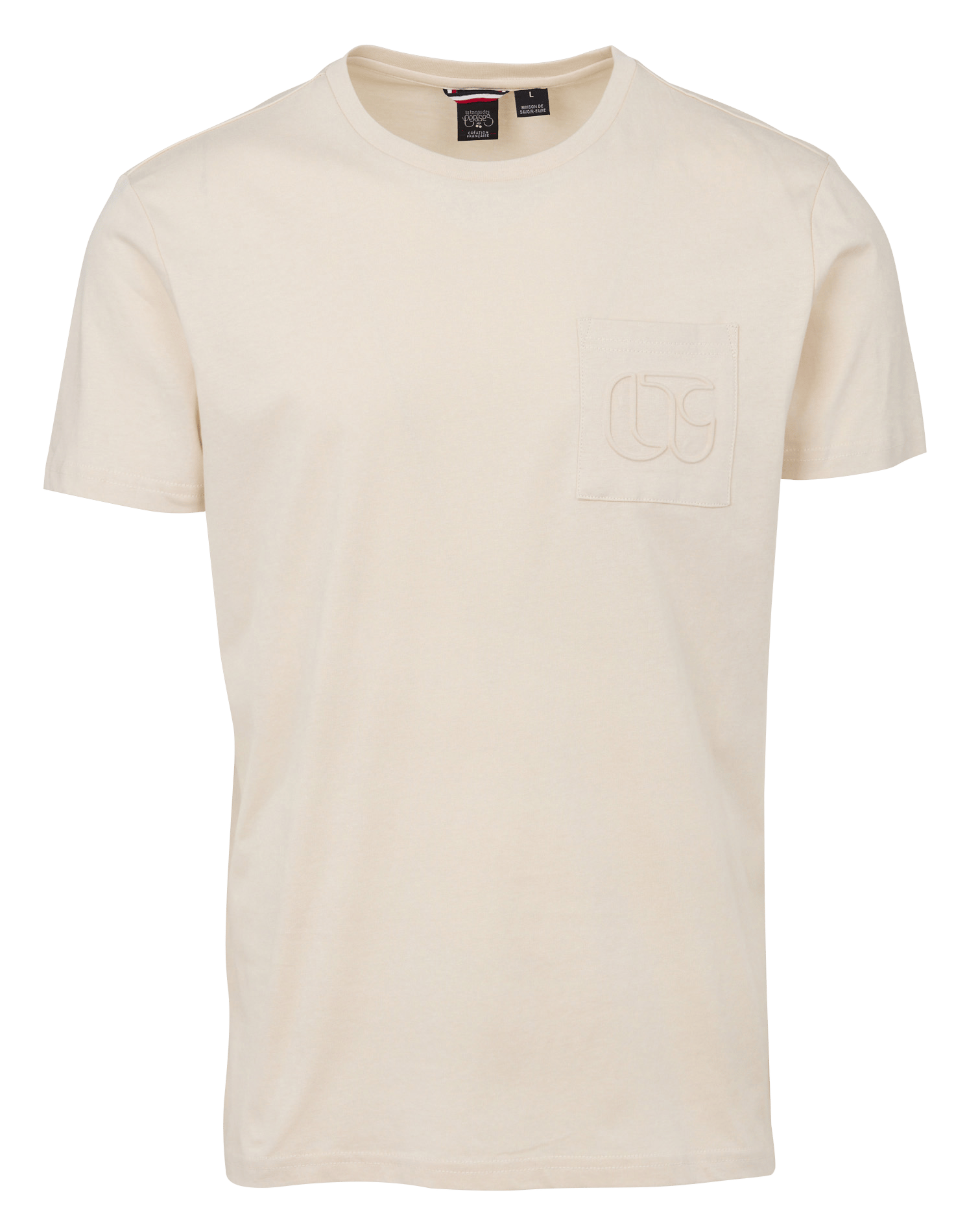 Rundhalsausschnitt T-Shirt in Uni-Farbe LE TEMPS DES CERISES