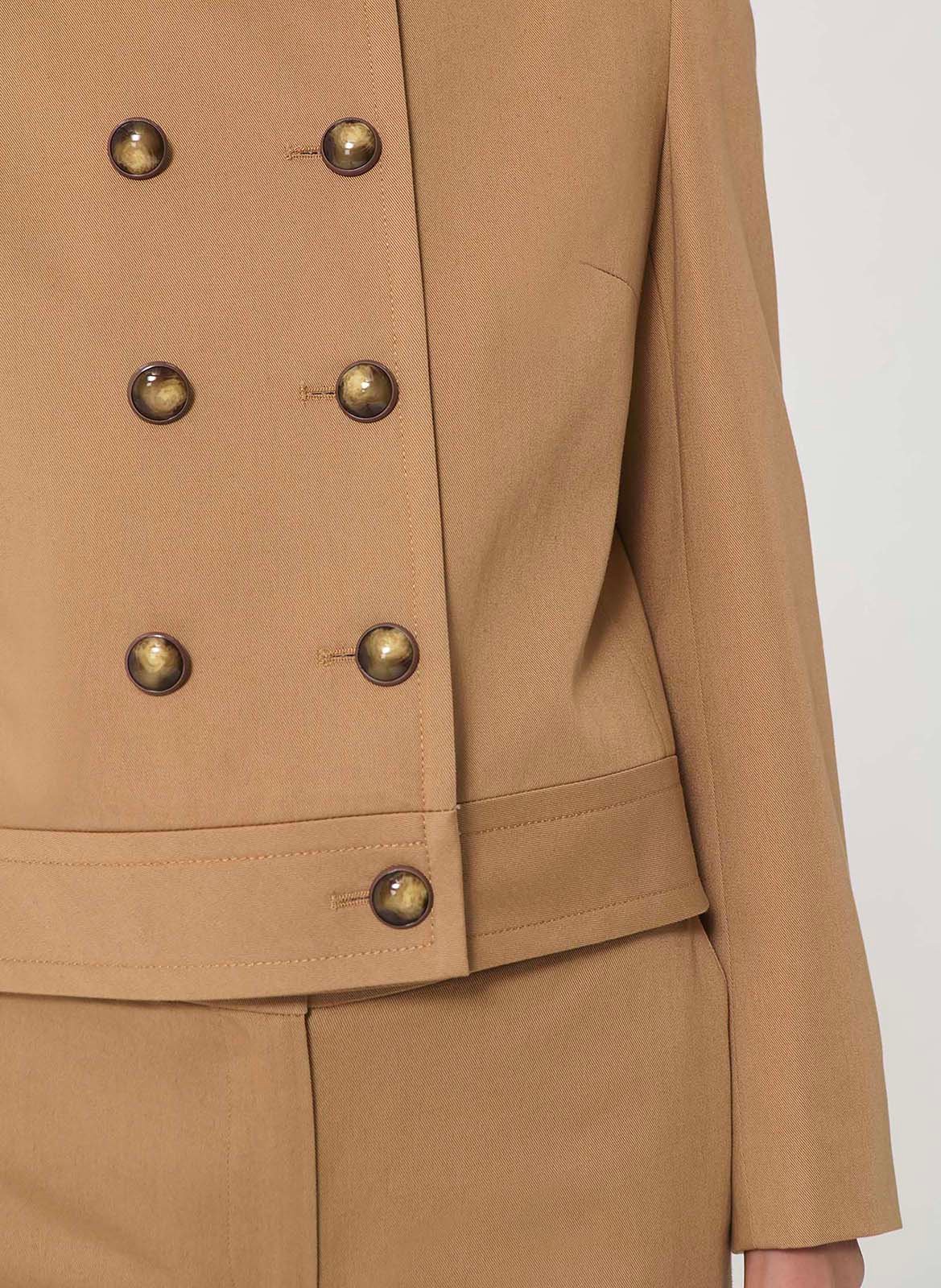 Veste ajustée en coton TARA JARMON Marron