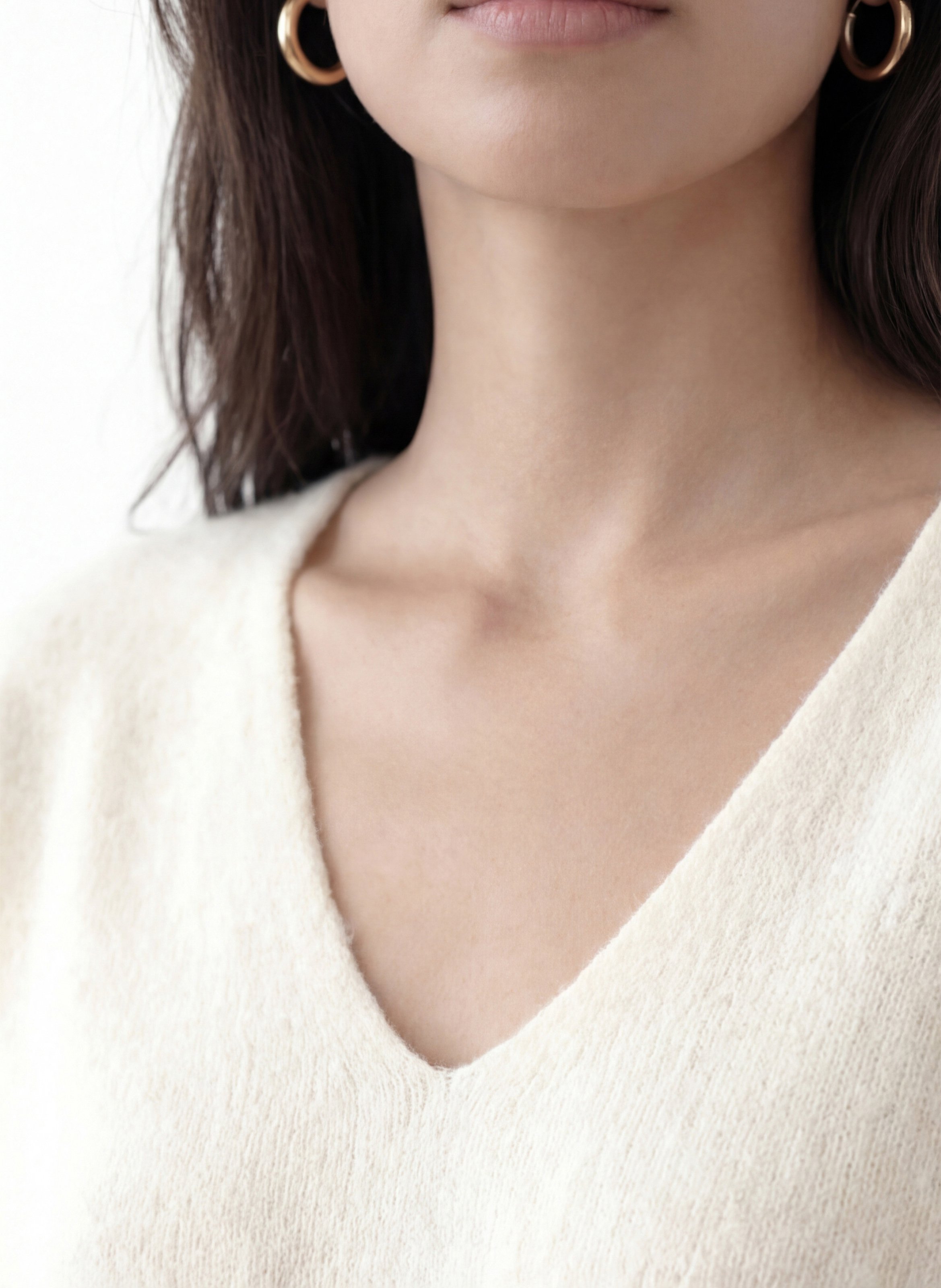 Pullover mit V-Ausschnitt KOOKAI Weiss