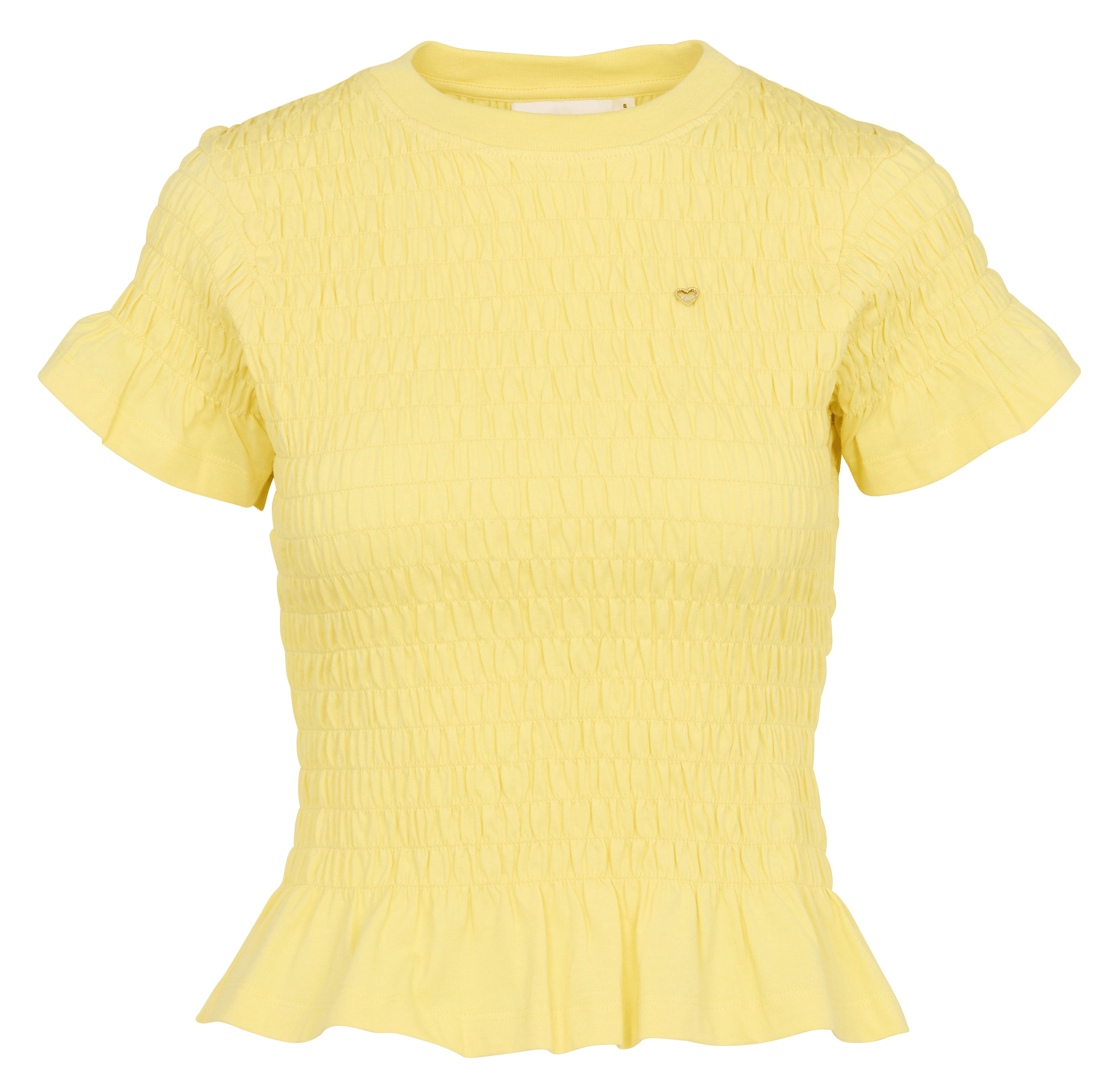 Tee-shirt col rond en coton bio FABIENNE CHAPOT Jaune