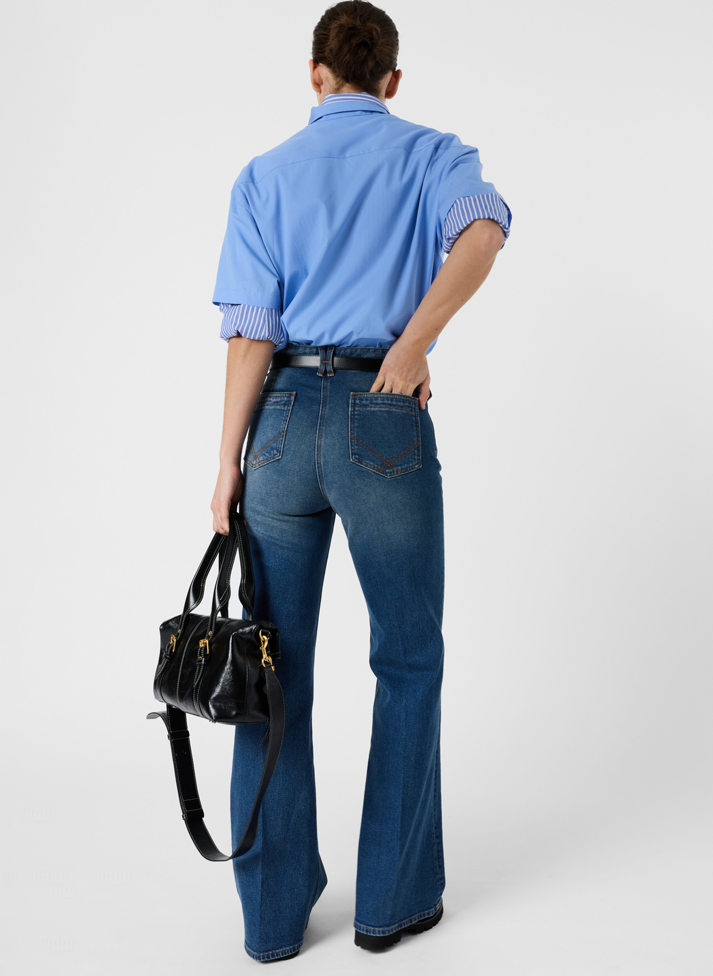 Baumwollhemd mit klassischem Kragen GERARD DAREL Blau