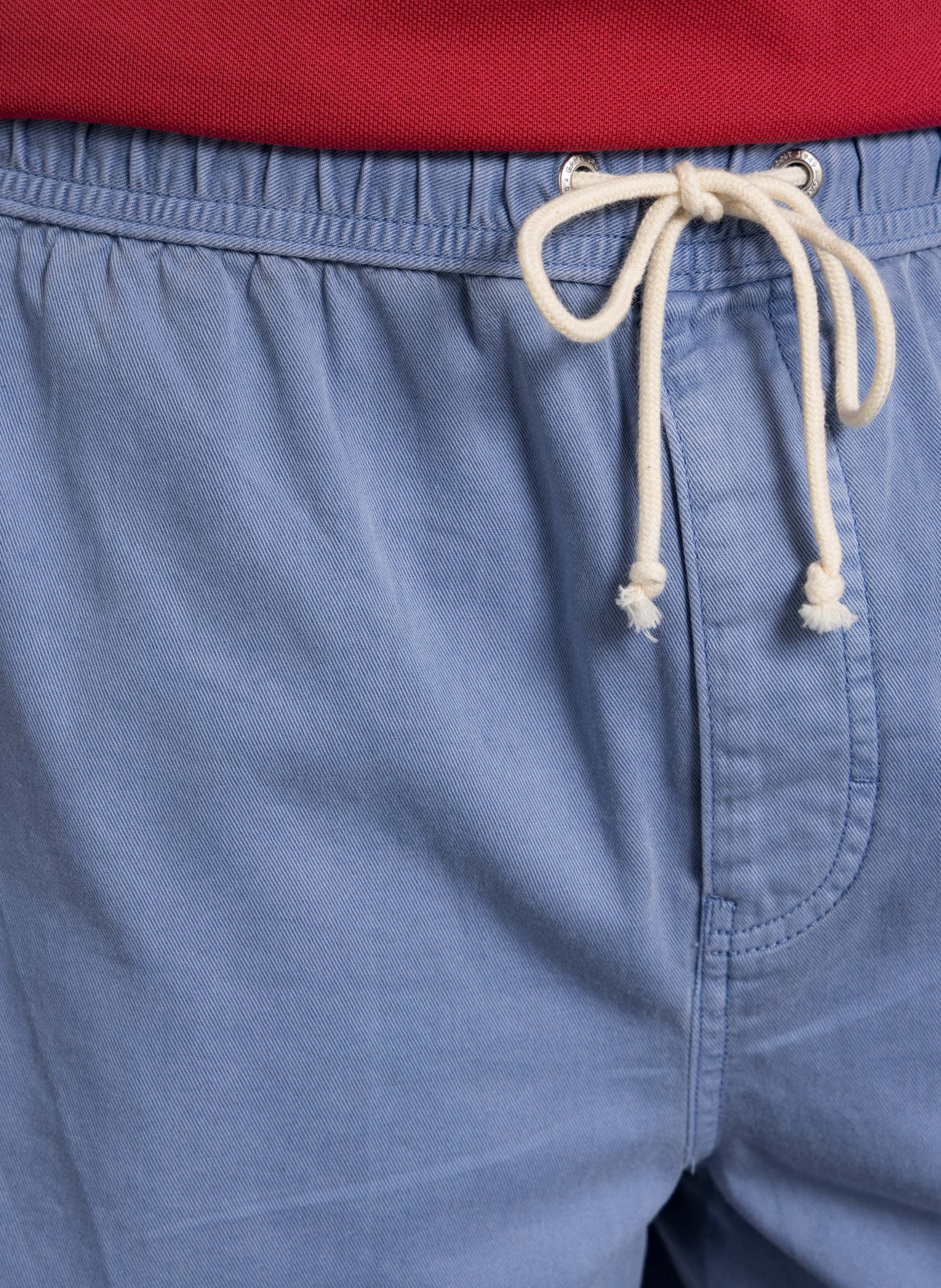 Elasticated cotton shorts GANT Blue