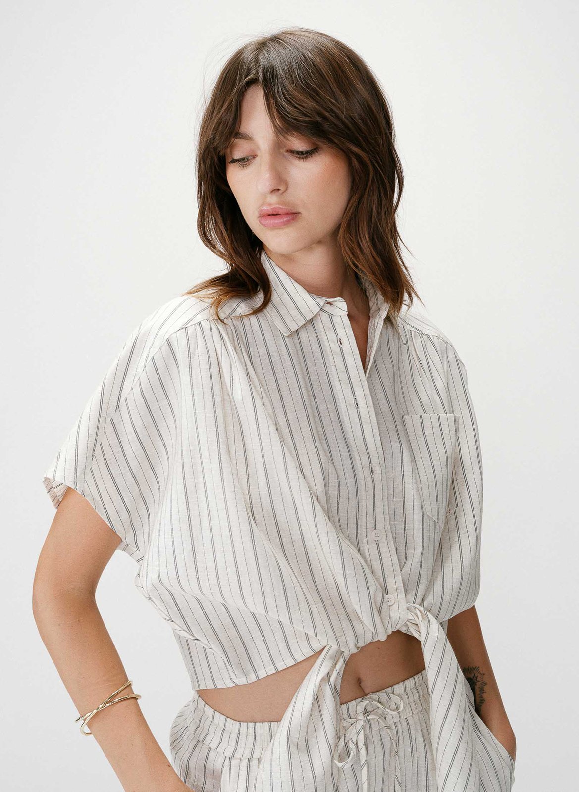 Chemise col classique GRACE ET MILA Beige