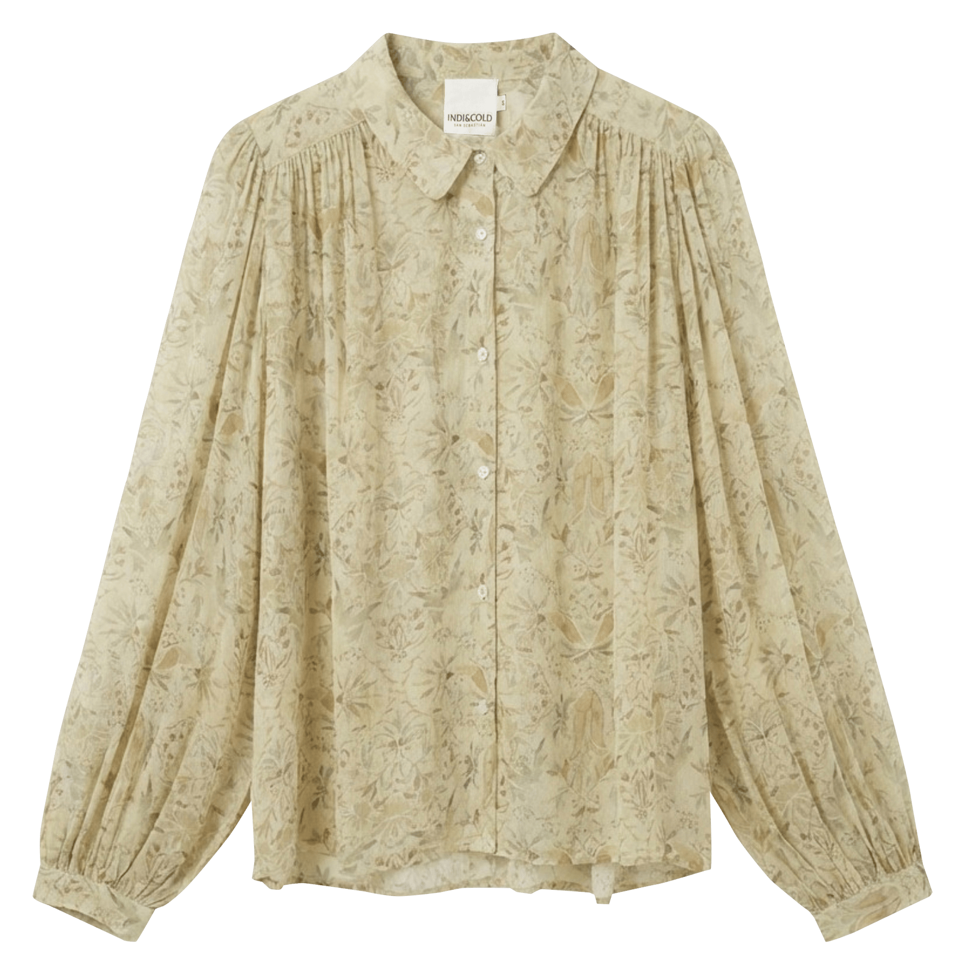 Loose-fit shirt with classic collar INDI & COLD Multicolored