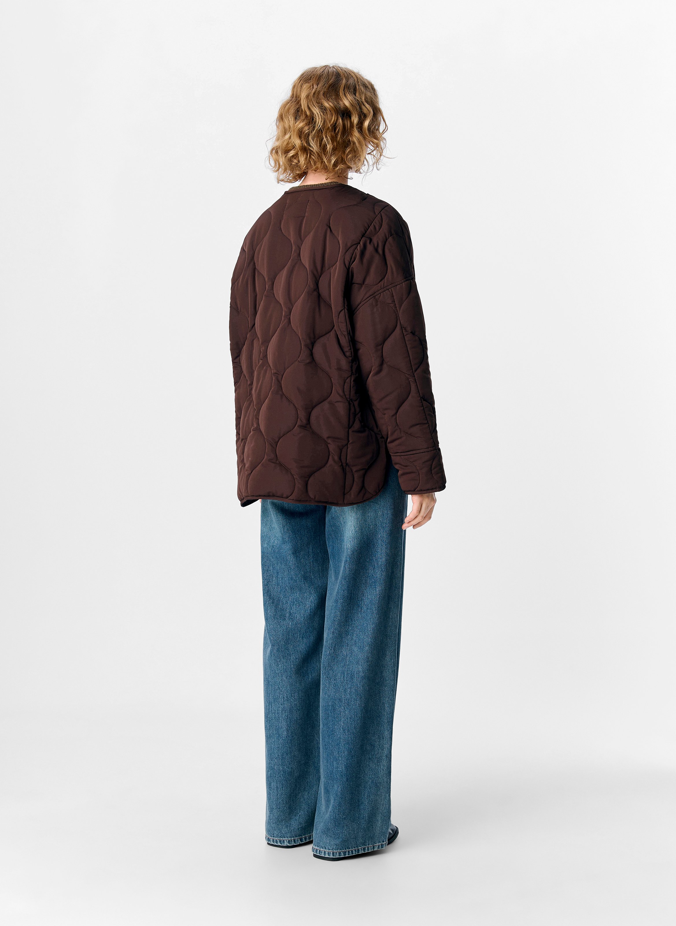 Veste droite matelassée  OBJECT Marron