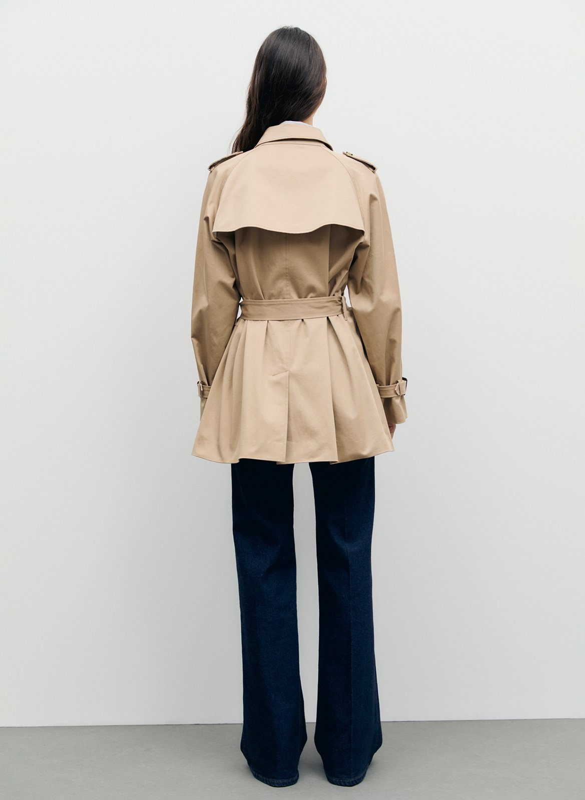 Buttoned belted trench coat GERARD DAREL Beige