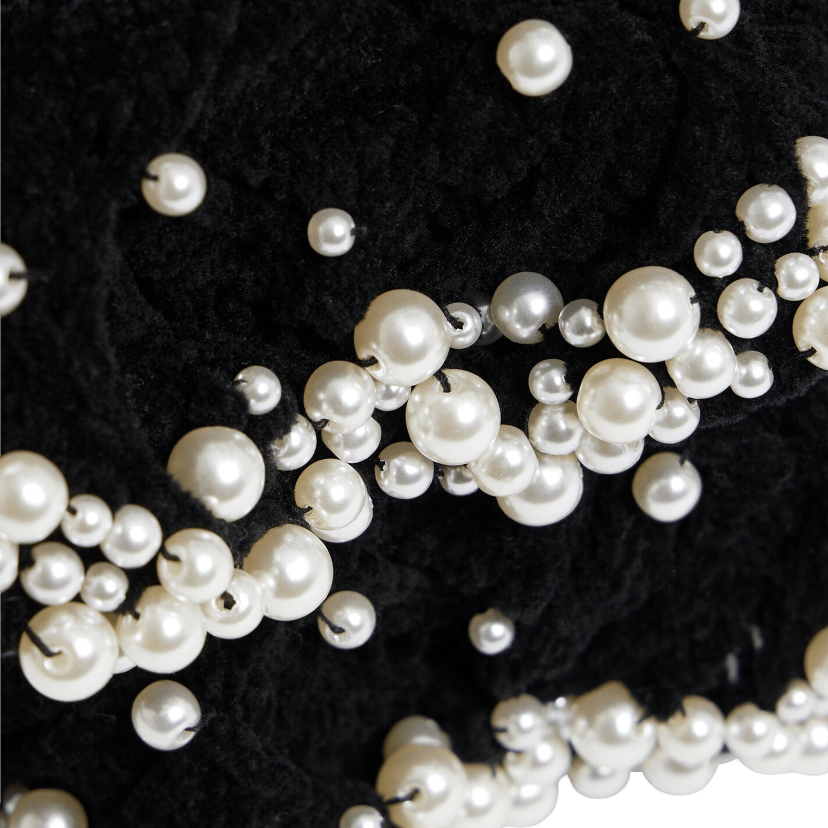 Bourse en crochet à perles SANDRO Noir