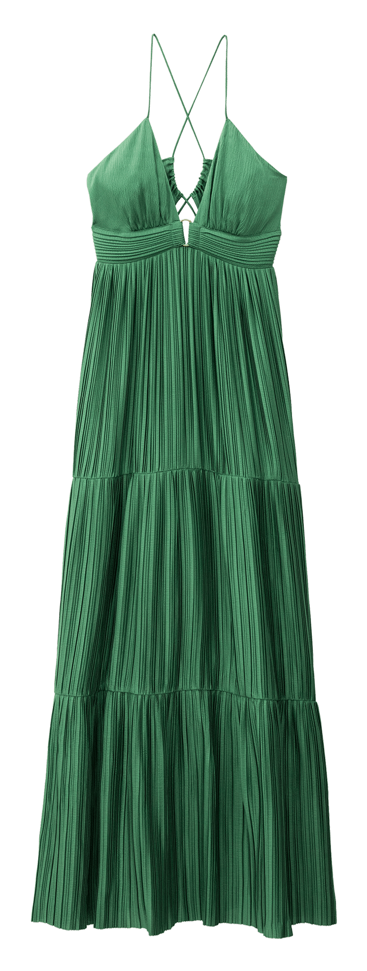 Lange jurk met plooien BA&SH Groen