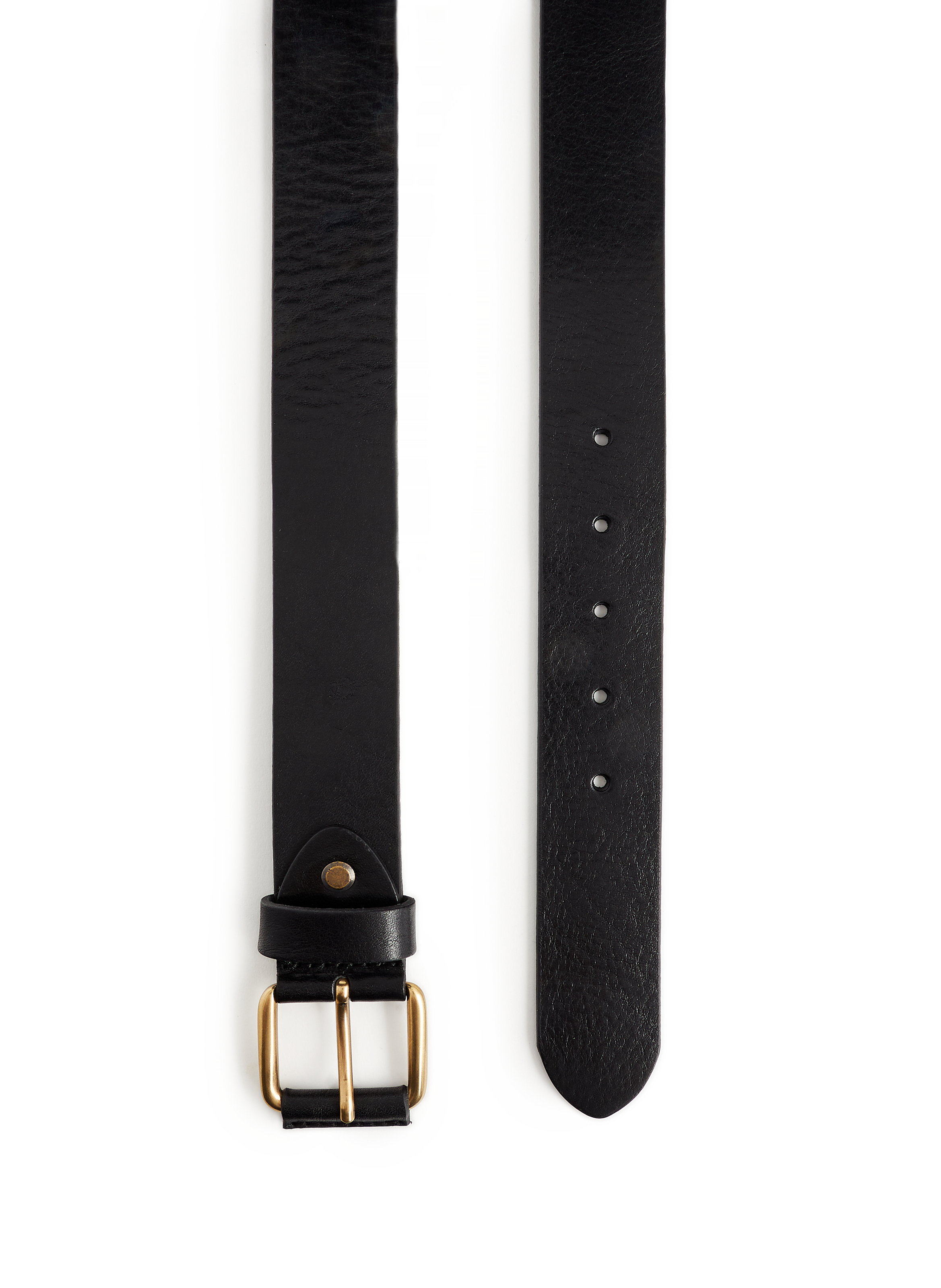 Black 35mm cowhide leather belt Laito brand AU PRINTEMPS PARIS Black