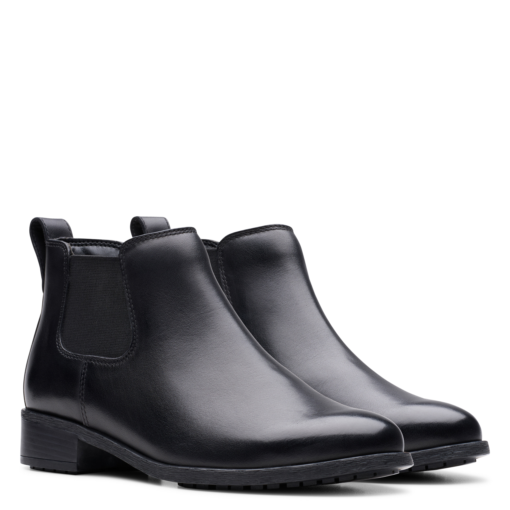 Leather mid-calf boots CLARKS Black