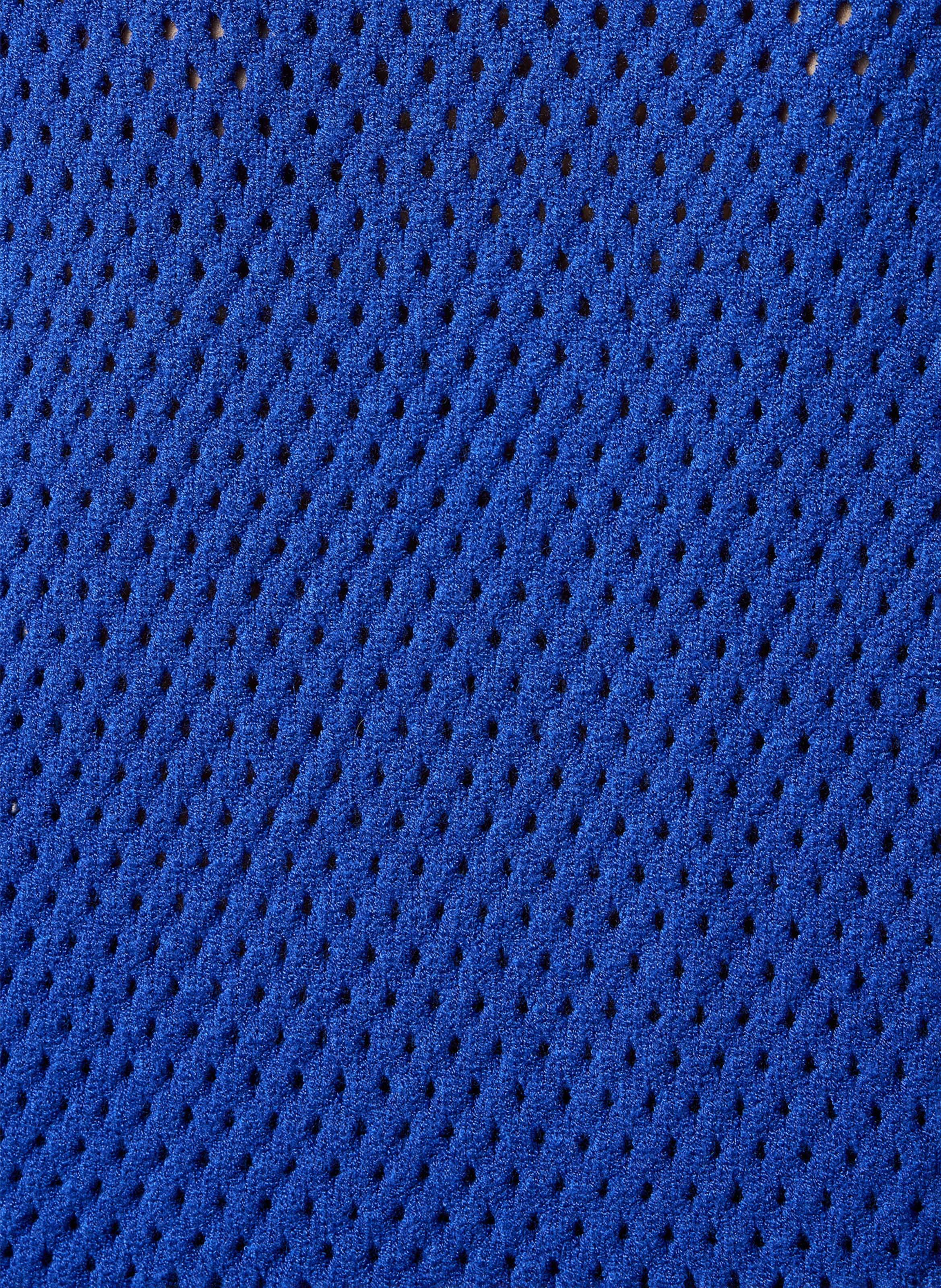 Loose round-neck sleeveless cardigan in openwork knit LA FEE MARABOUTEE Blue
