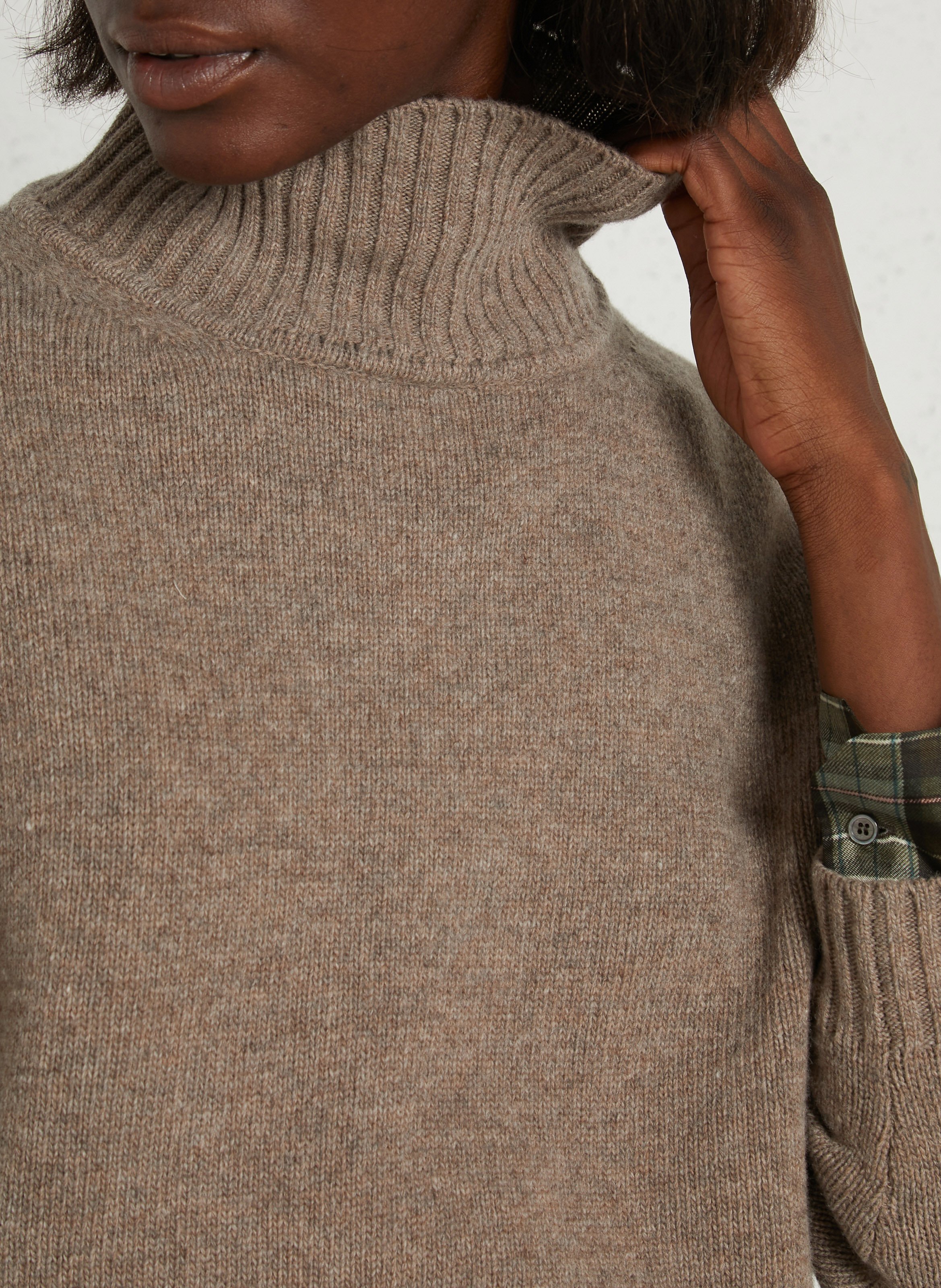 Loose-fit wool sweater with high neck MAX MARA WEEK END Brown