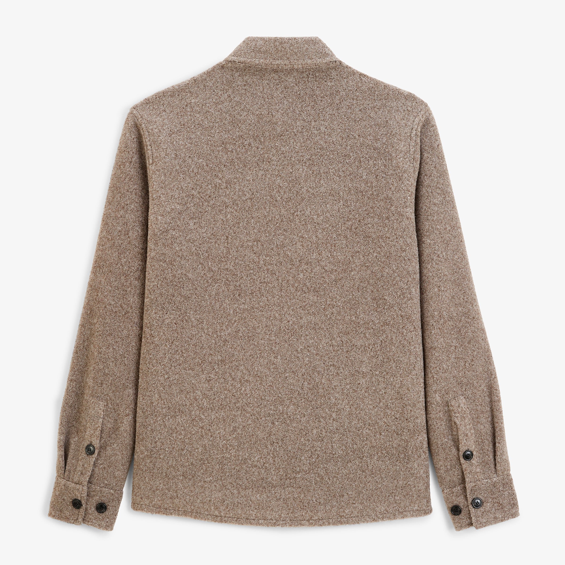 Textured Brown Feather TRAP Overshirt SERGE BLANCO Grey