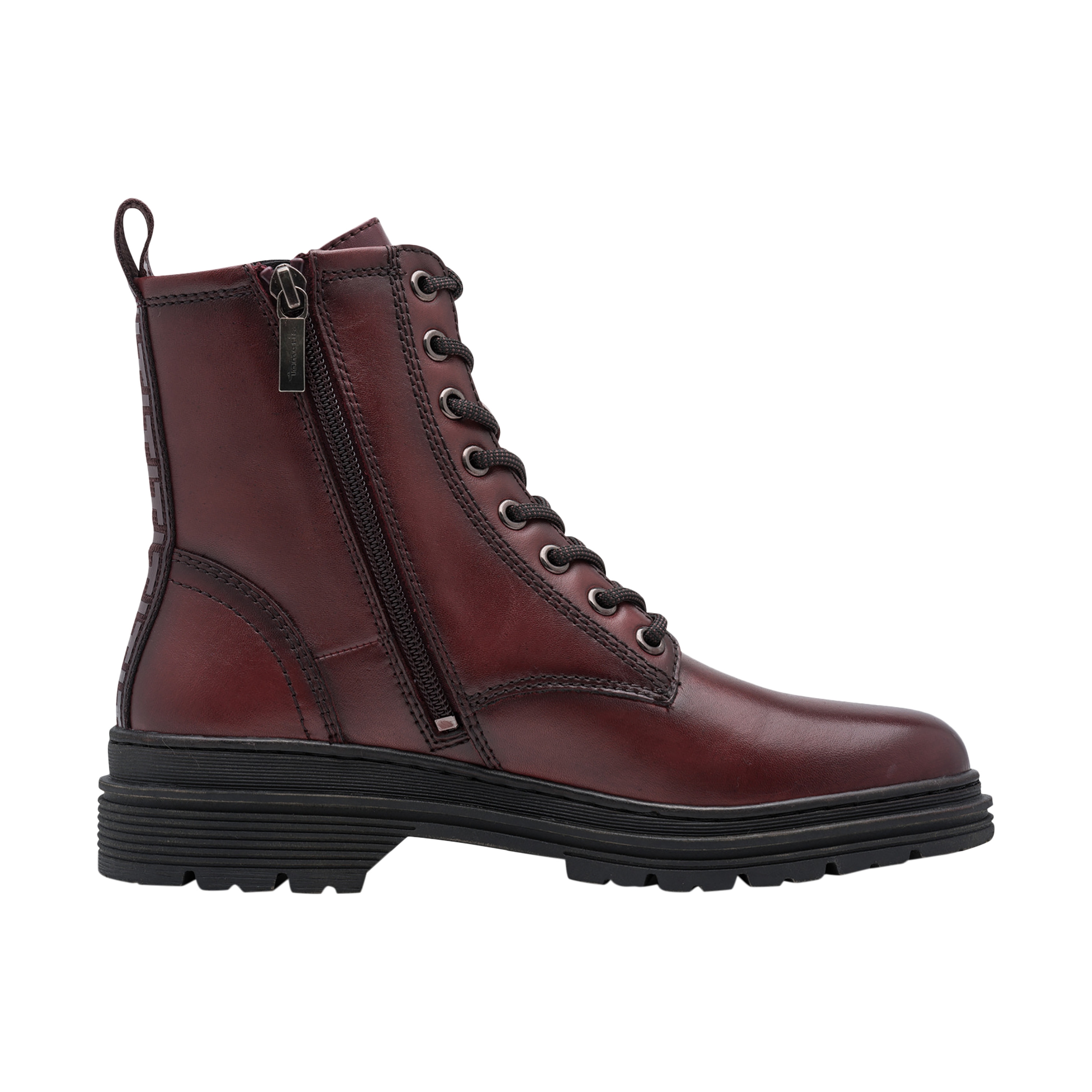 Leather ankle boot TAMARIS Red