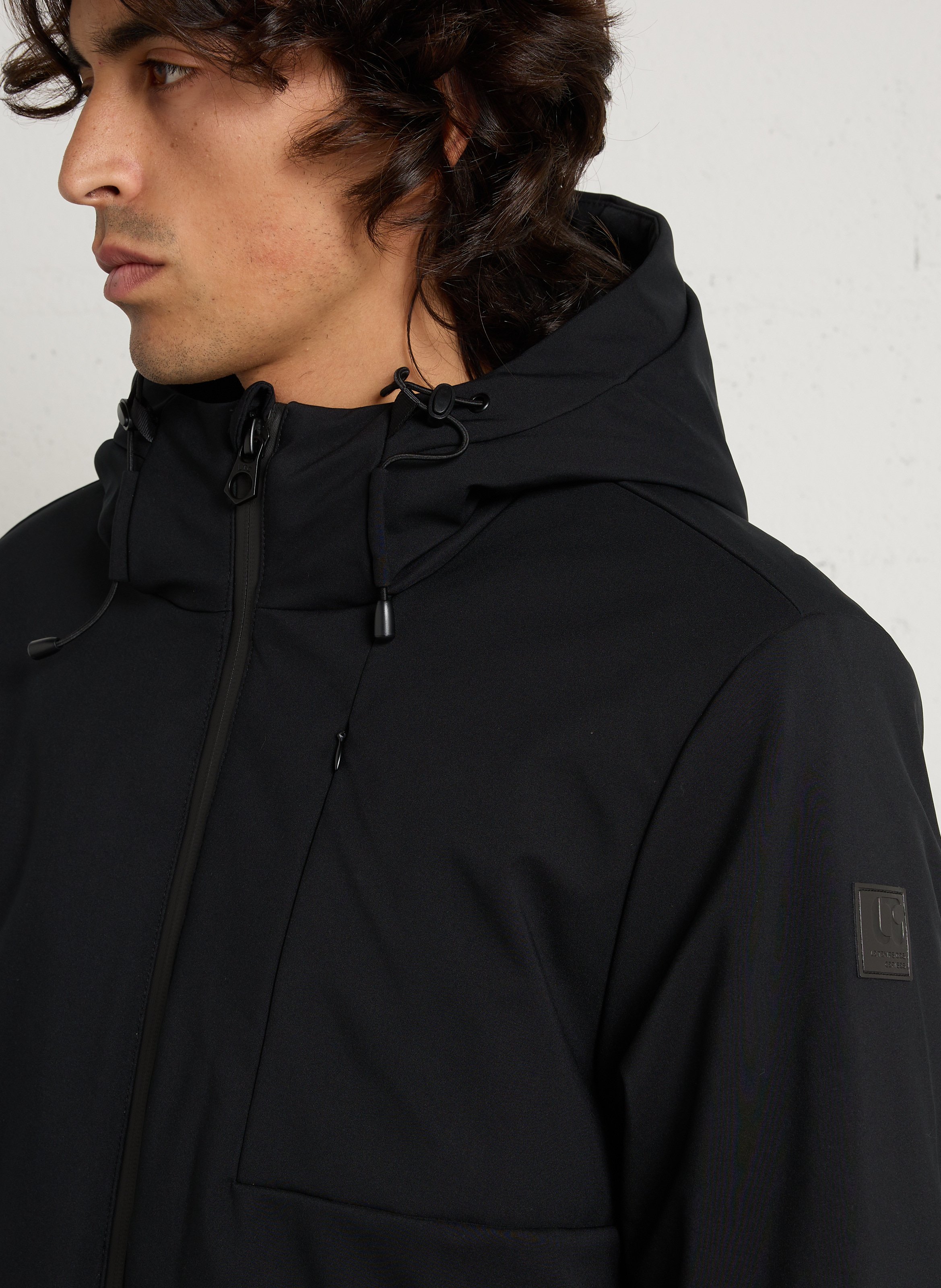 Parka à capuche zippée LE TEMPS DES CERISES Noir