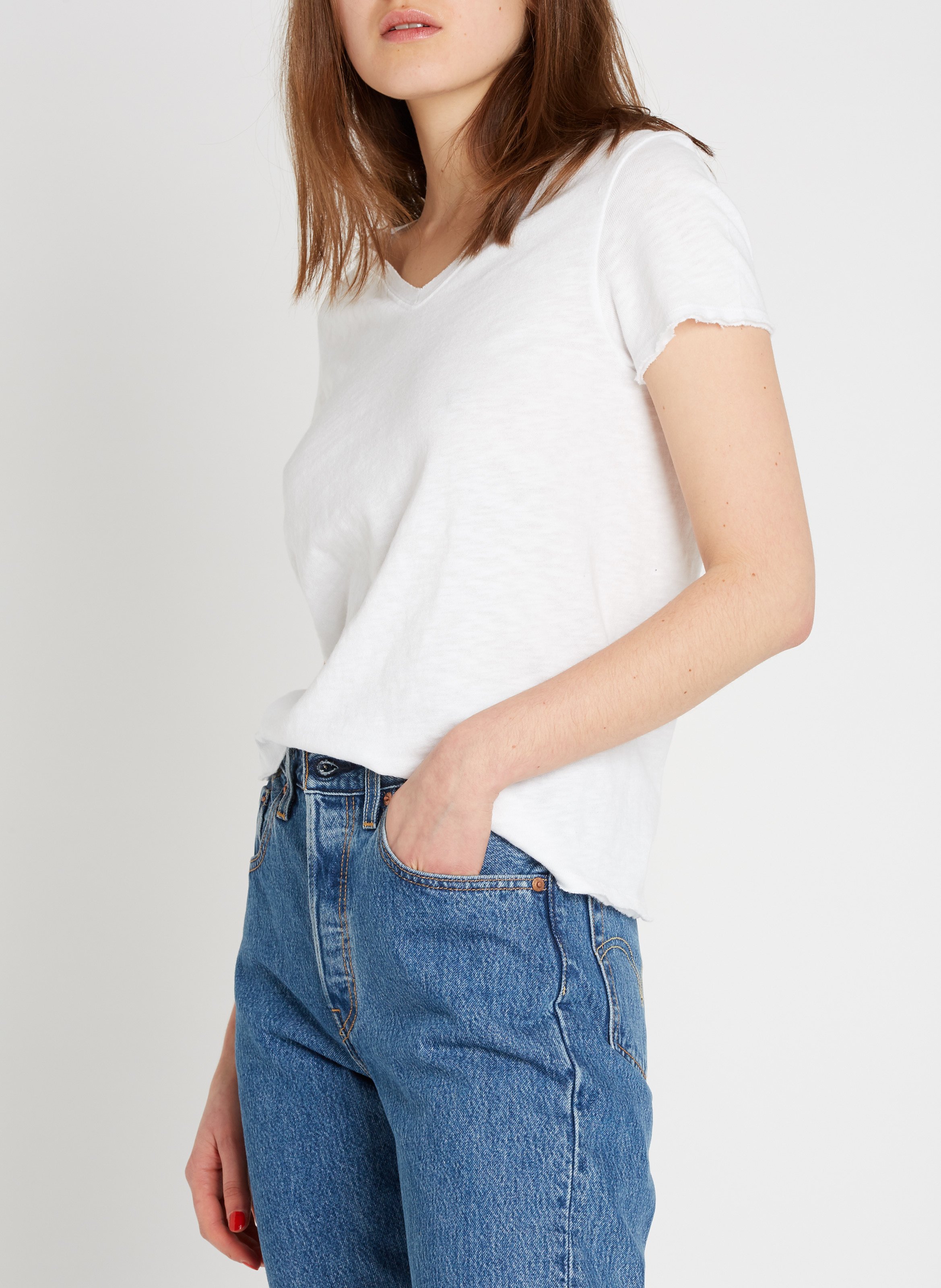 V-neck cotton T-shirt AMERICAN VINTAGE