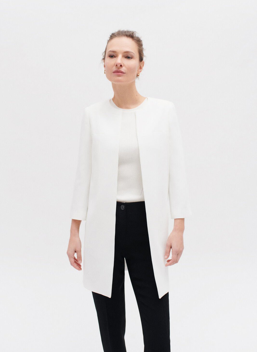 Veste blanche femme online longue