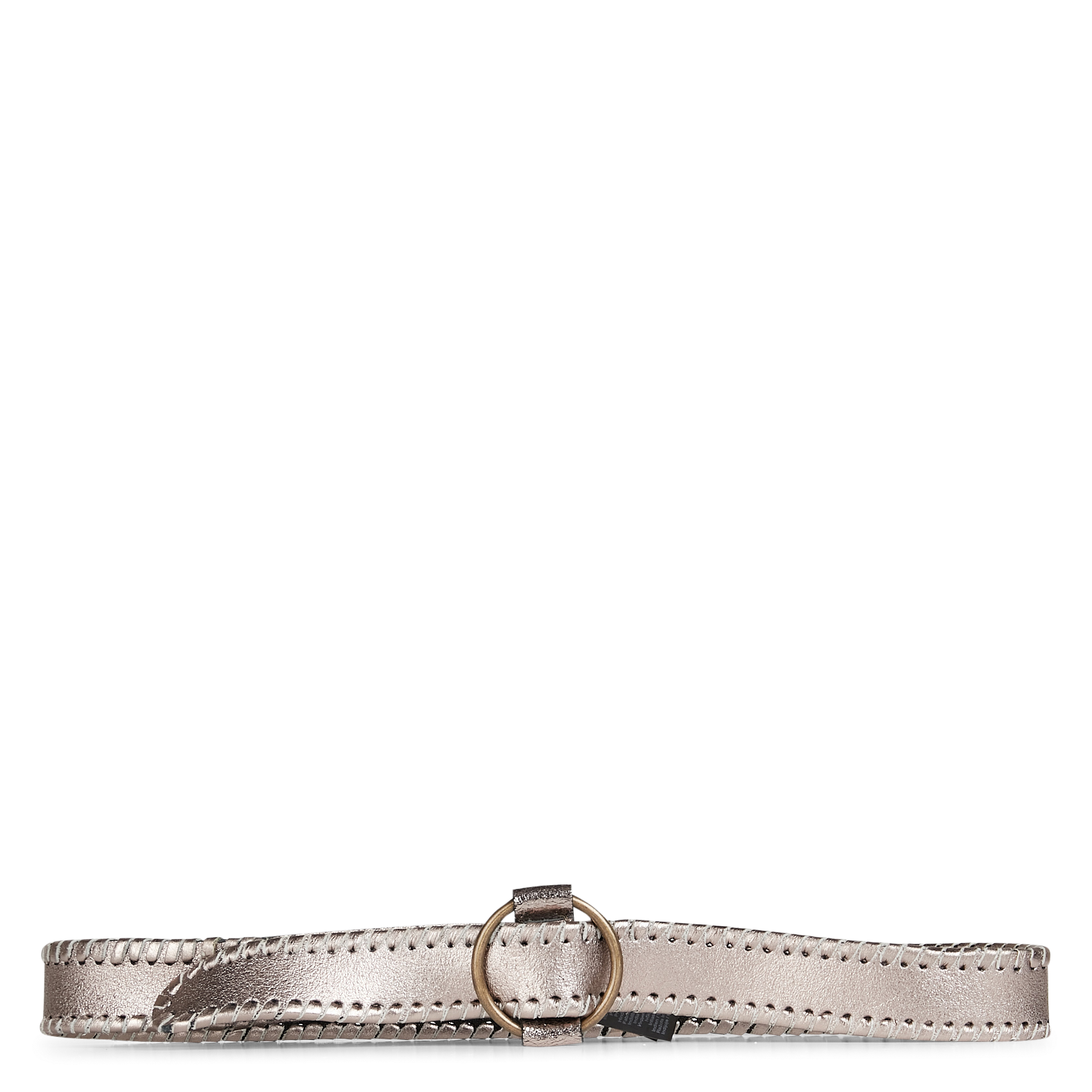 Metallic leather belt PIECES Grey
