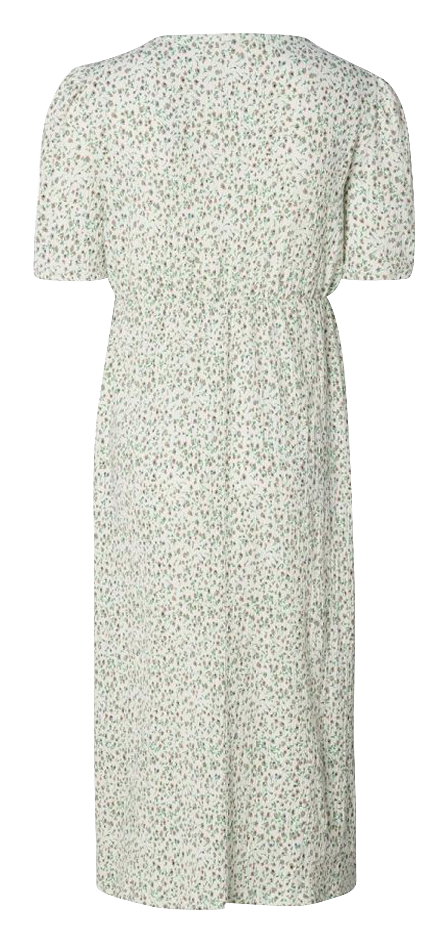 Robe midi col V en coton bio mélangé NOPPIES Blanc