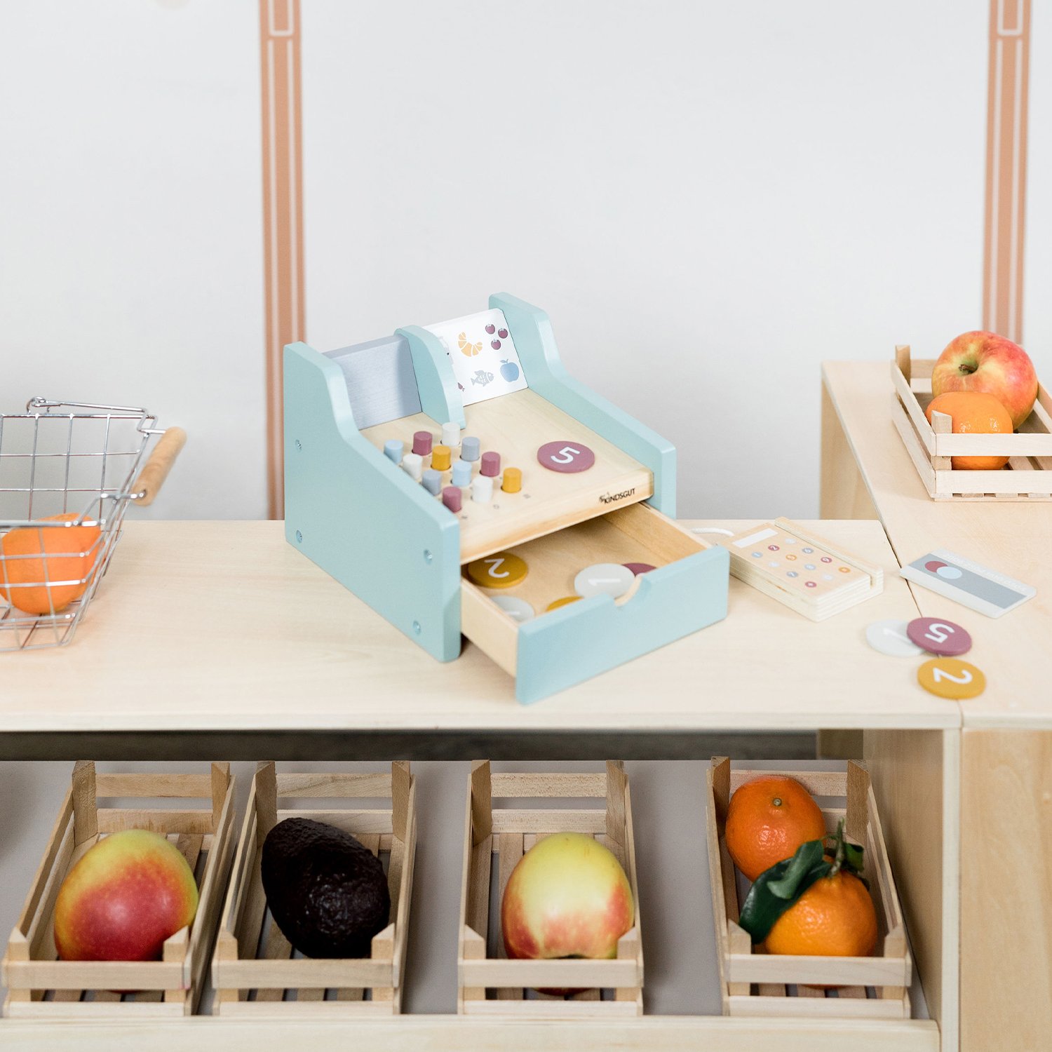 Toy cash register KINDSGUT Grey