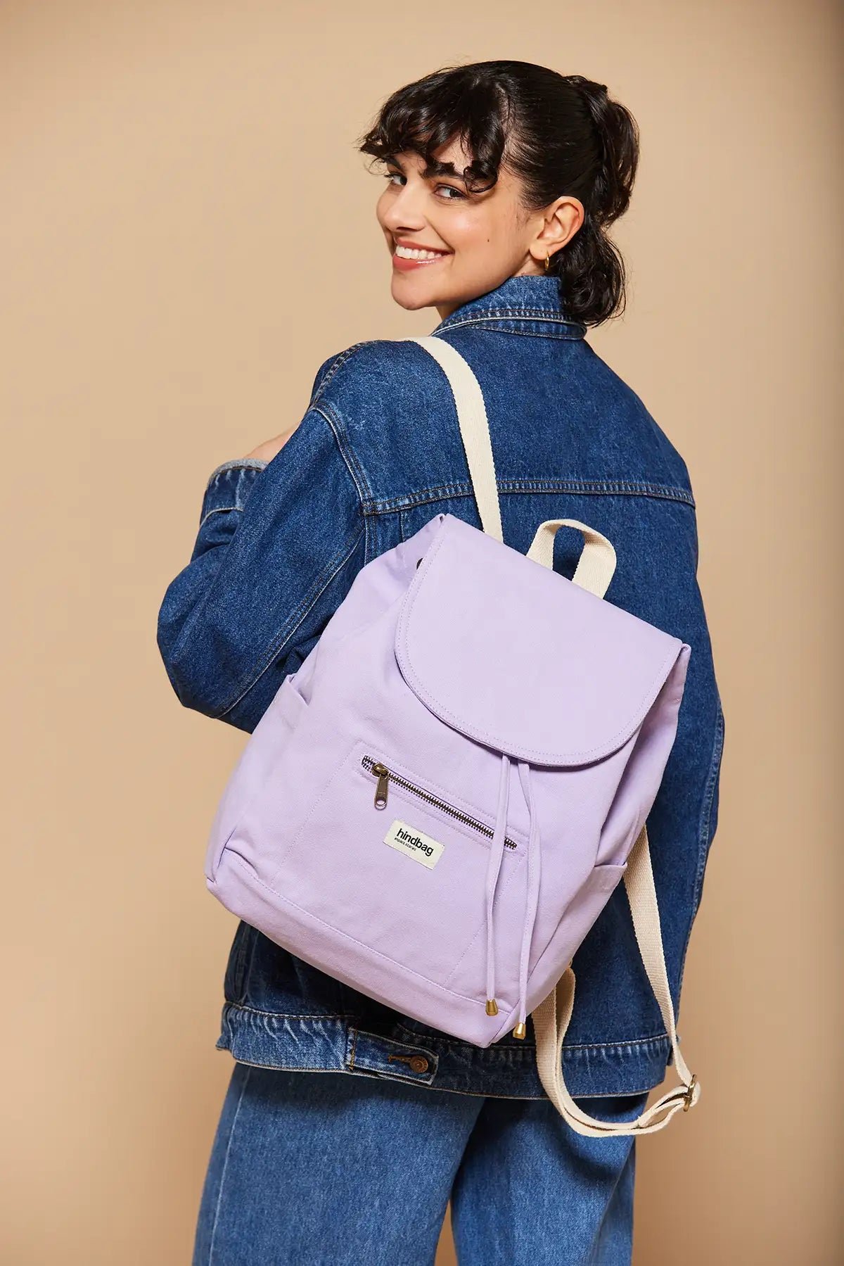 Cotton backpack Purple