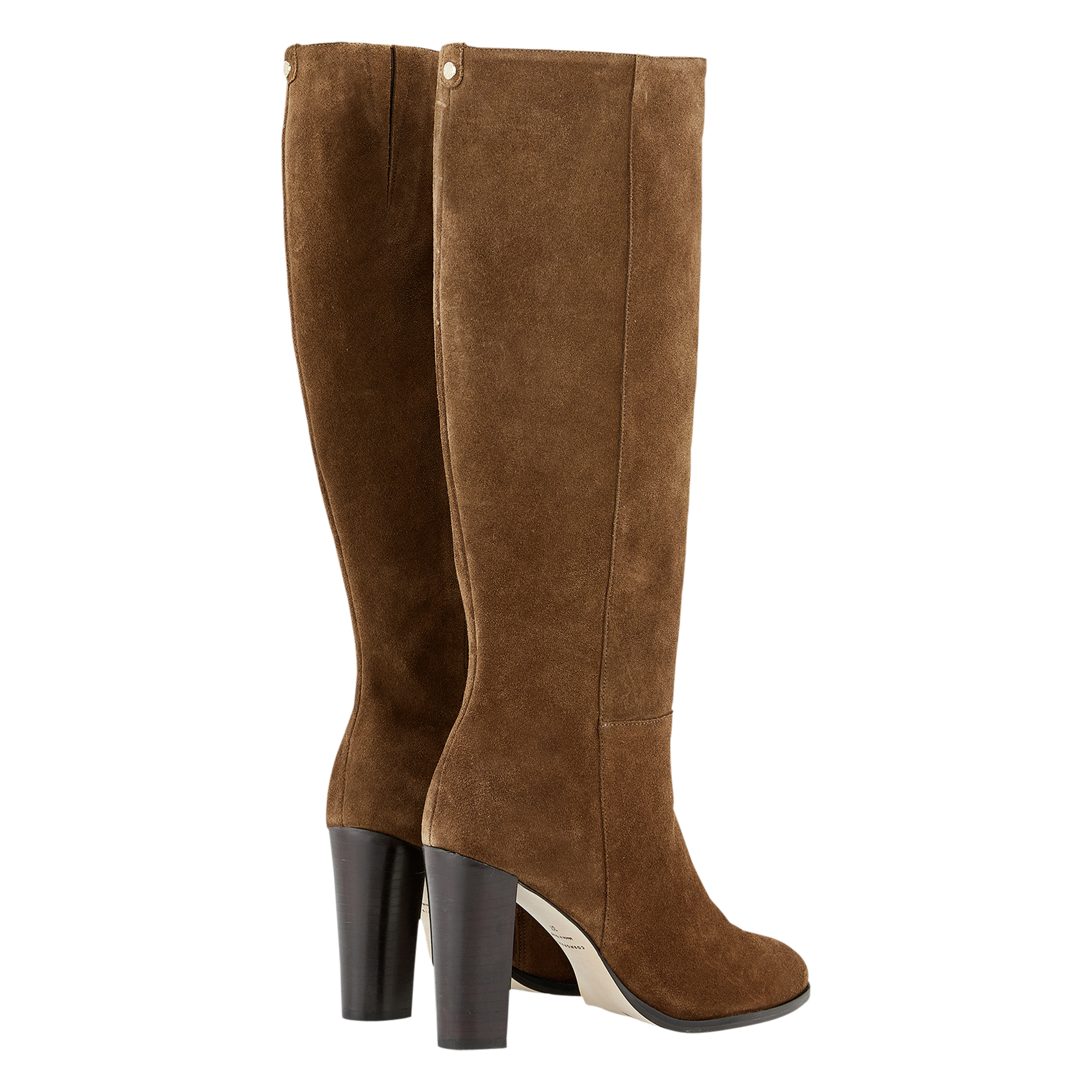 High-heeled nubuck leather boots COSMOPARIS Brown