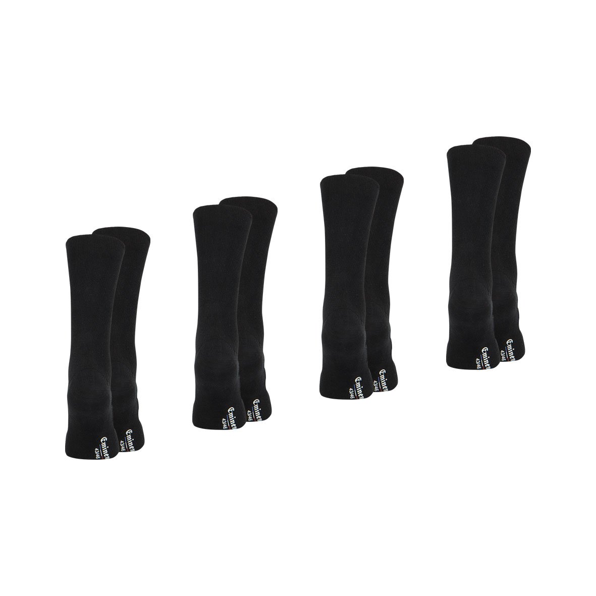 Ankle socks, pack of 4, combed cotton EMINENCE Black