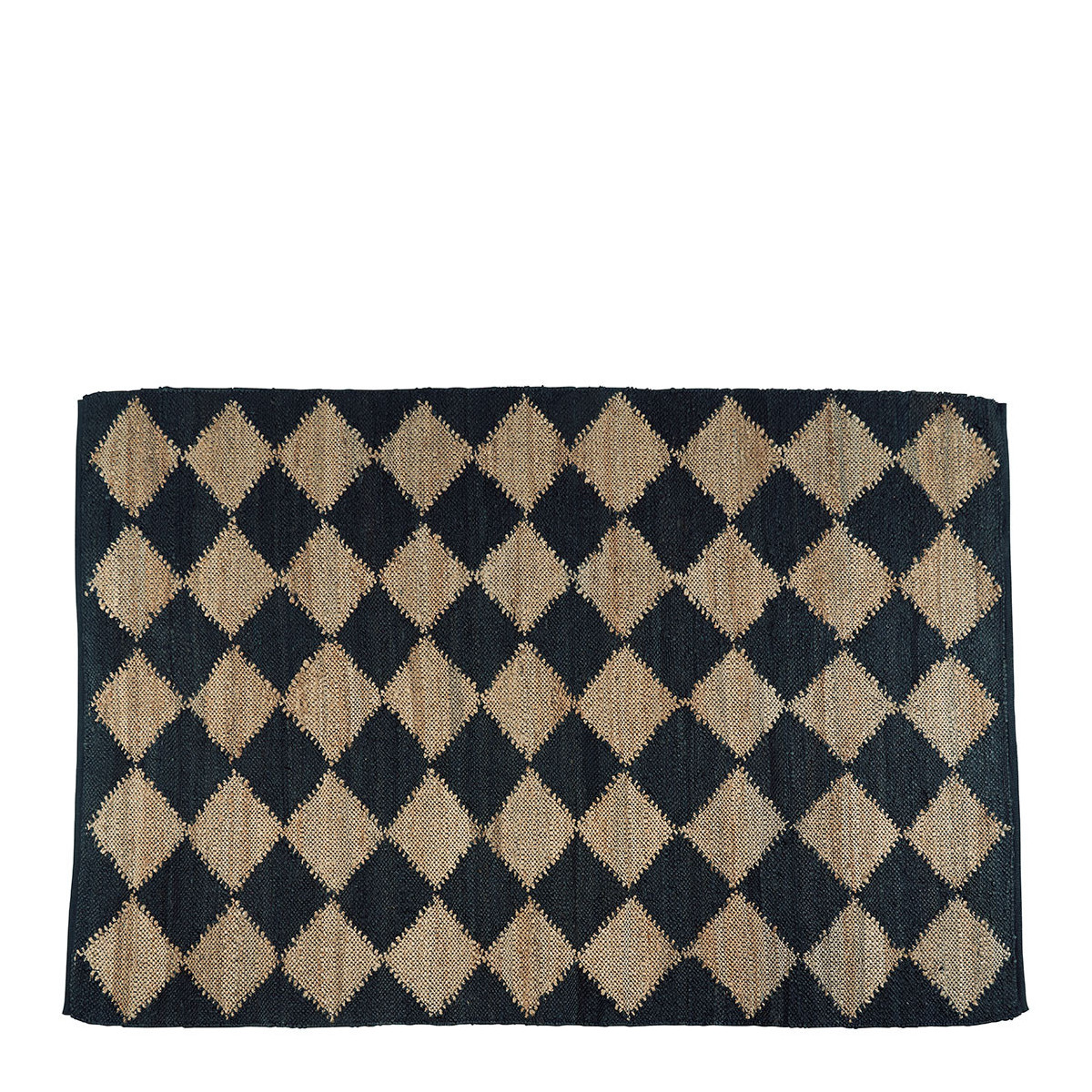 Diamond jute rug BLANC D'IVOIRE Golden