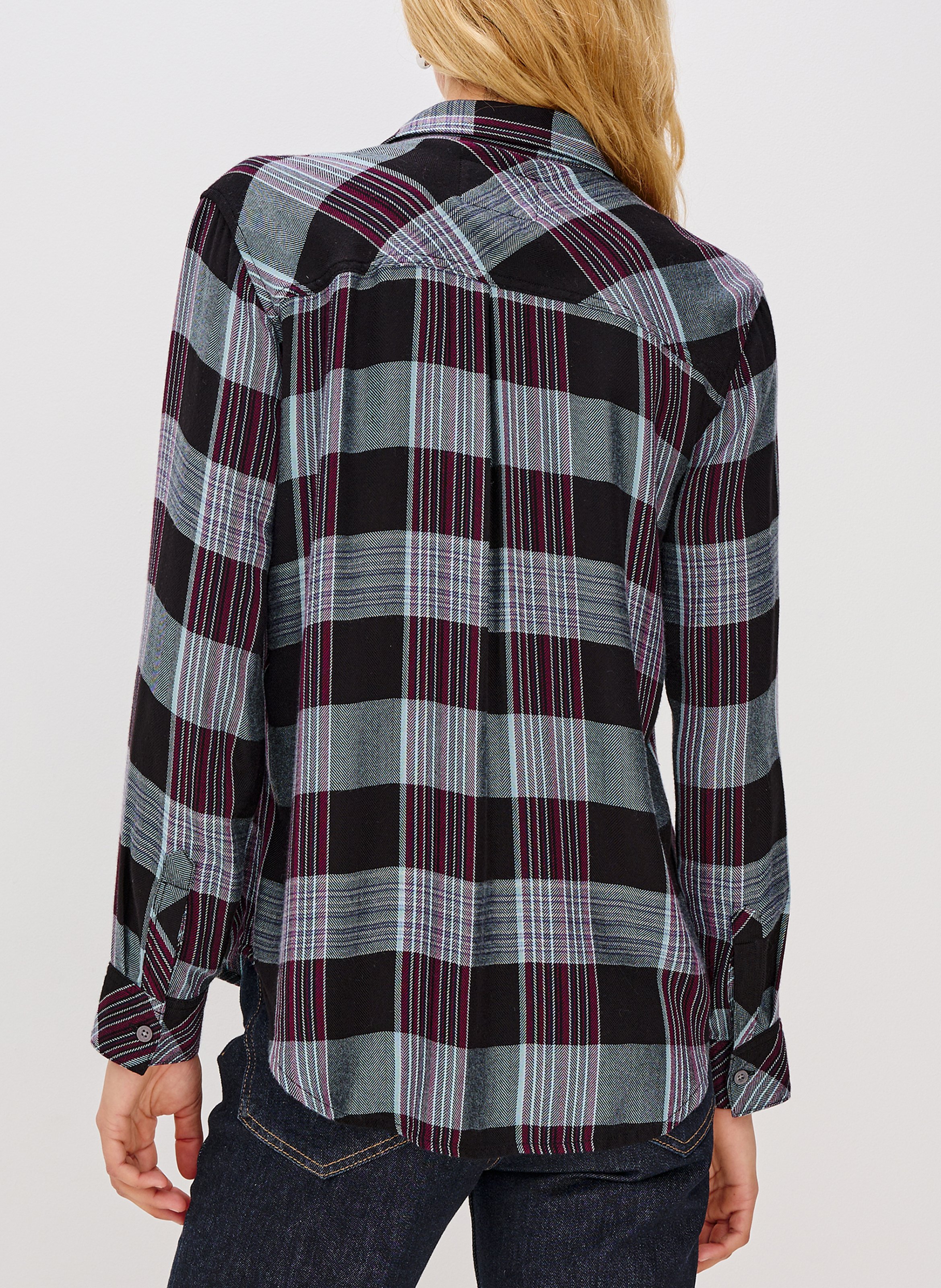 Chemise droite à carreaux RAILS Multicolore