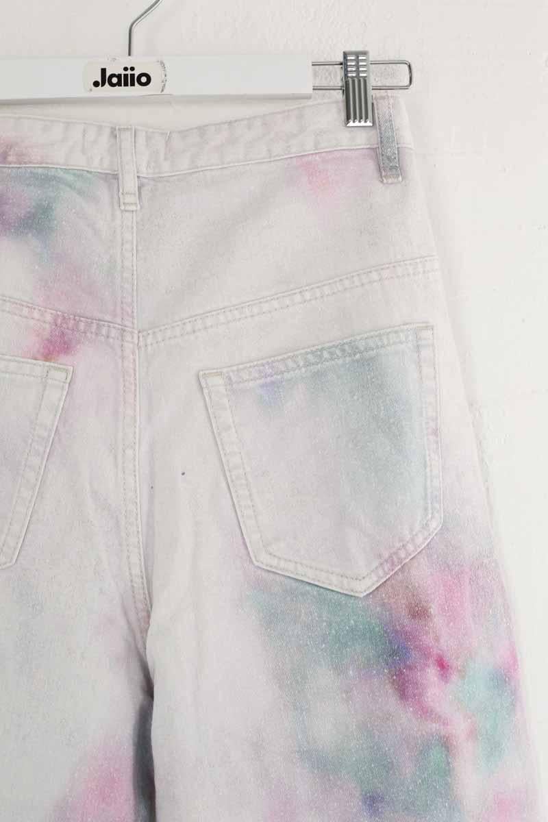 Cropped cotton jeans ISABEL MARANT ÉTOILE - SECONDE MAIN Purple