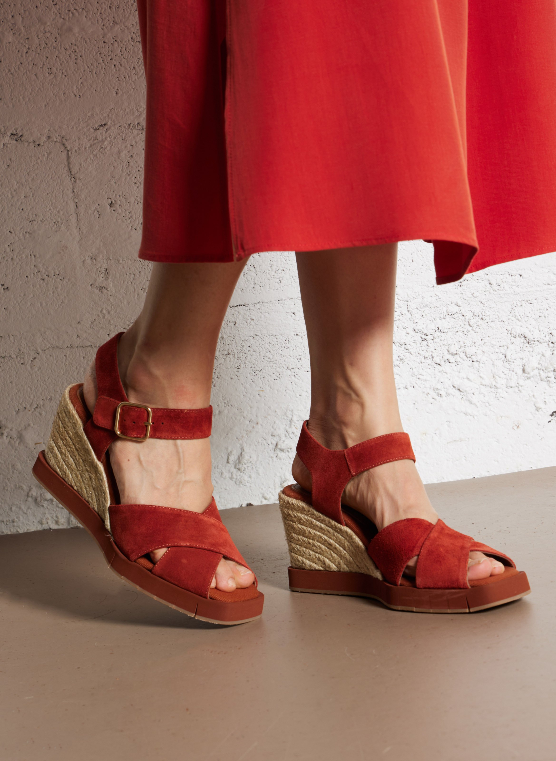 Sandales hautes en cuir PALOMITAS BY PALOMA BARCELO Orange