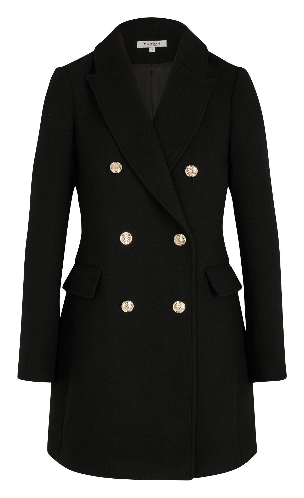 Fitted blazer coat MORGAN Black