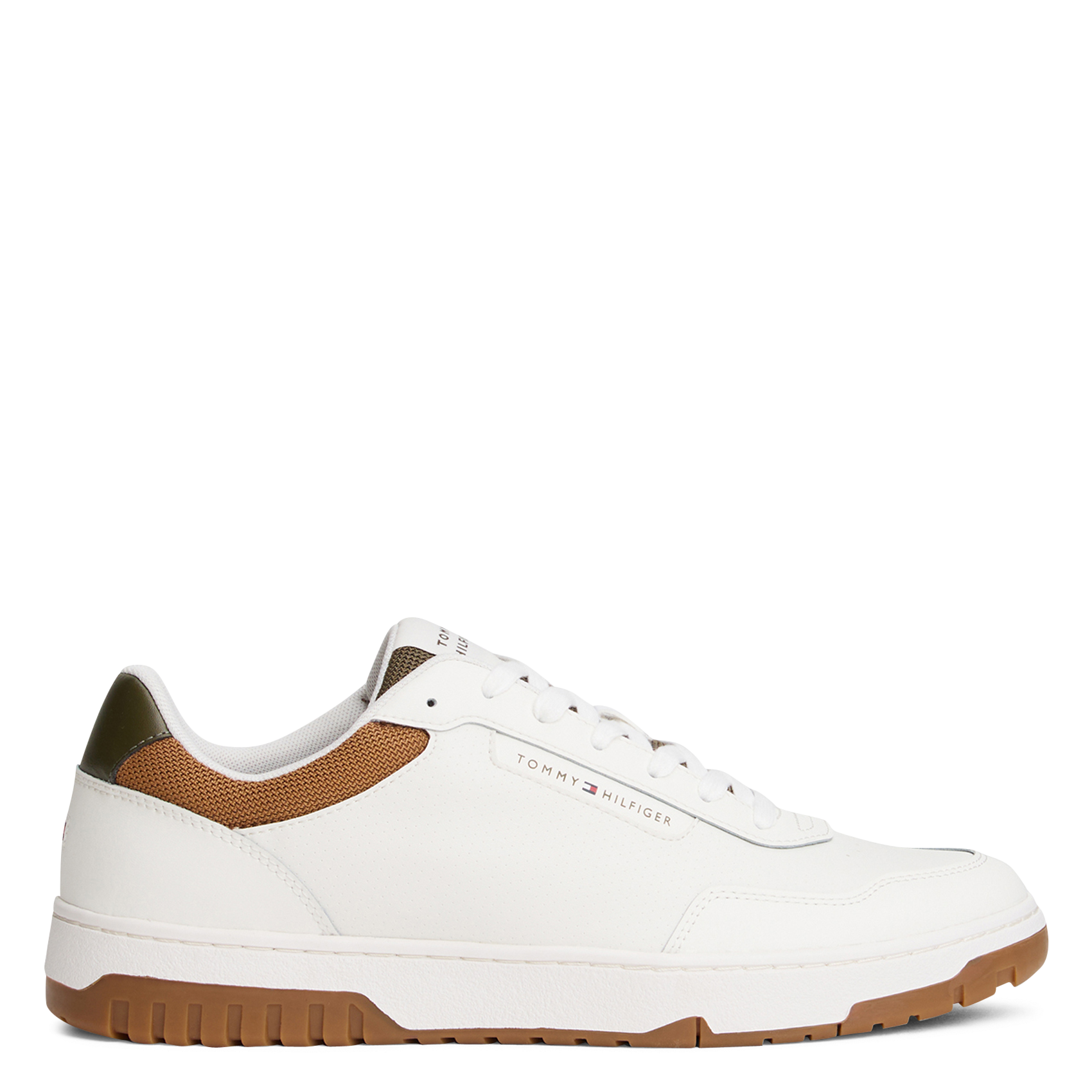 Baskets basses en cuir mélangé TOMMY HILFIGER Beige